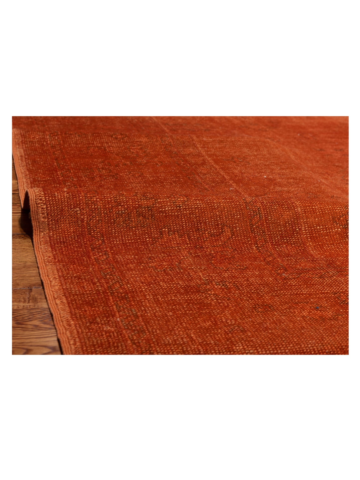 Vintage 94788 Orange 5.2x8 Hand Knotted Rug