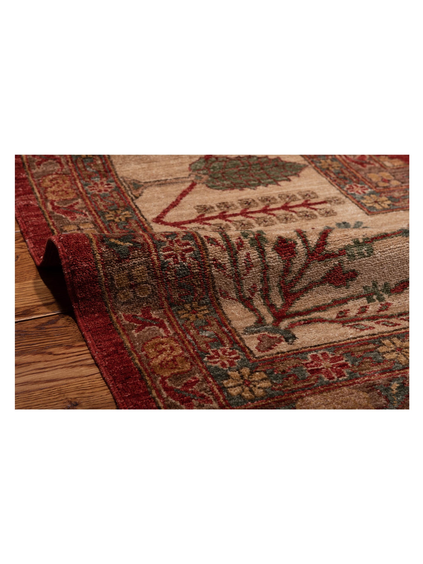 Elvan Turku Red Ivory 12.3x17.5 Hand Knotted Rug