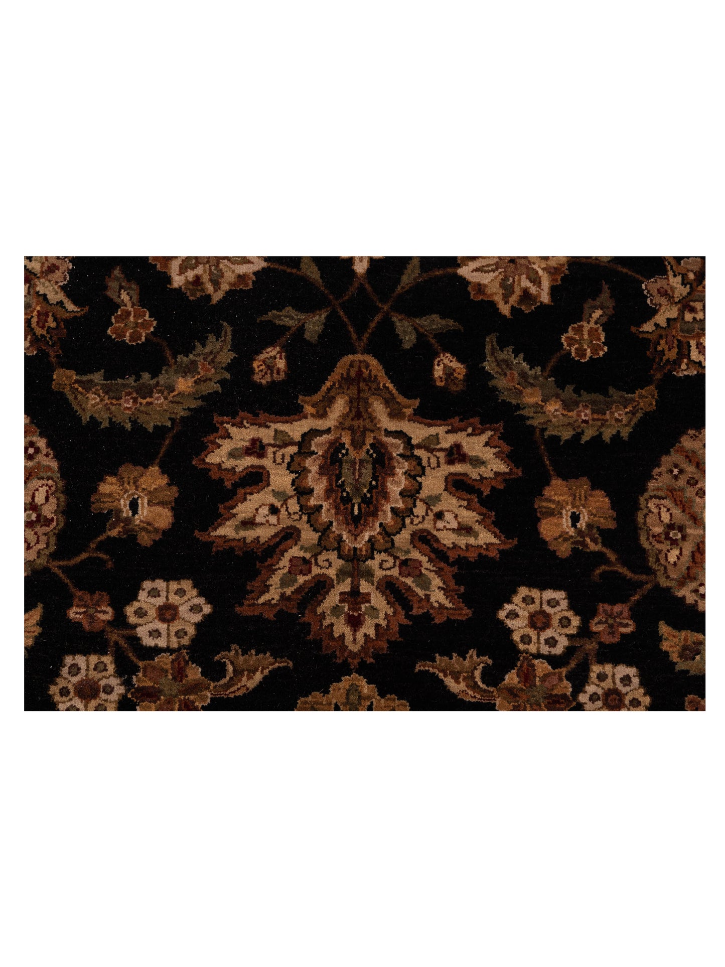 Crown 95235 Black Ivory 9.1x12.2 Hand Knotted Rug