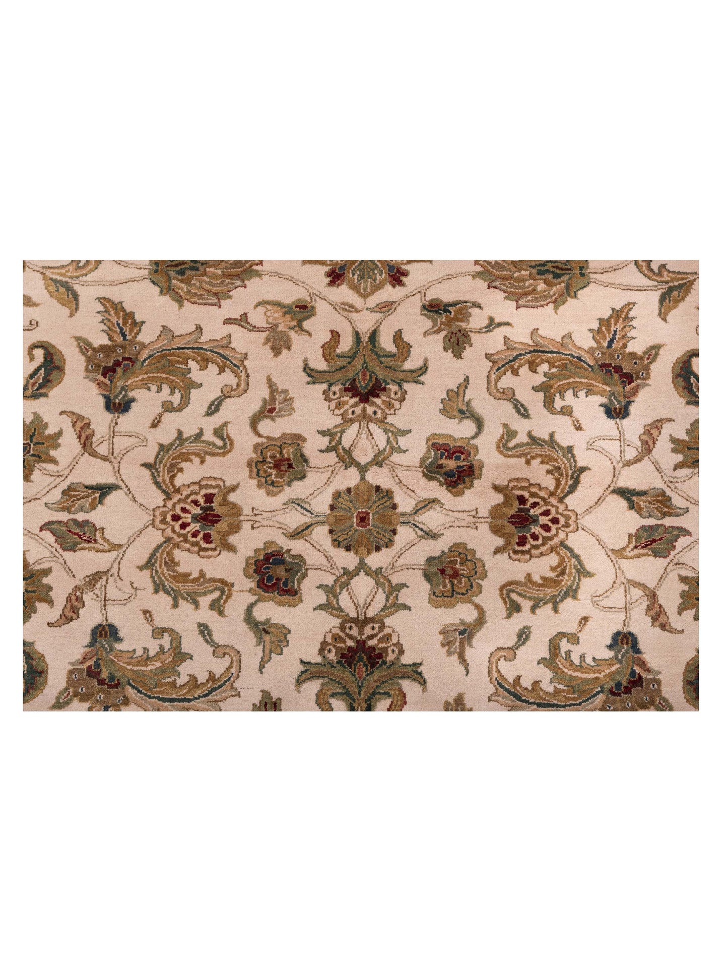 Crown 95248 Ivory Sage Green 12.4x15.2 Hand Knotted Rug