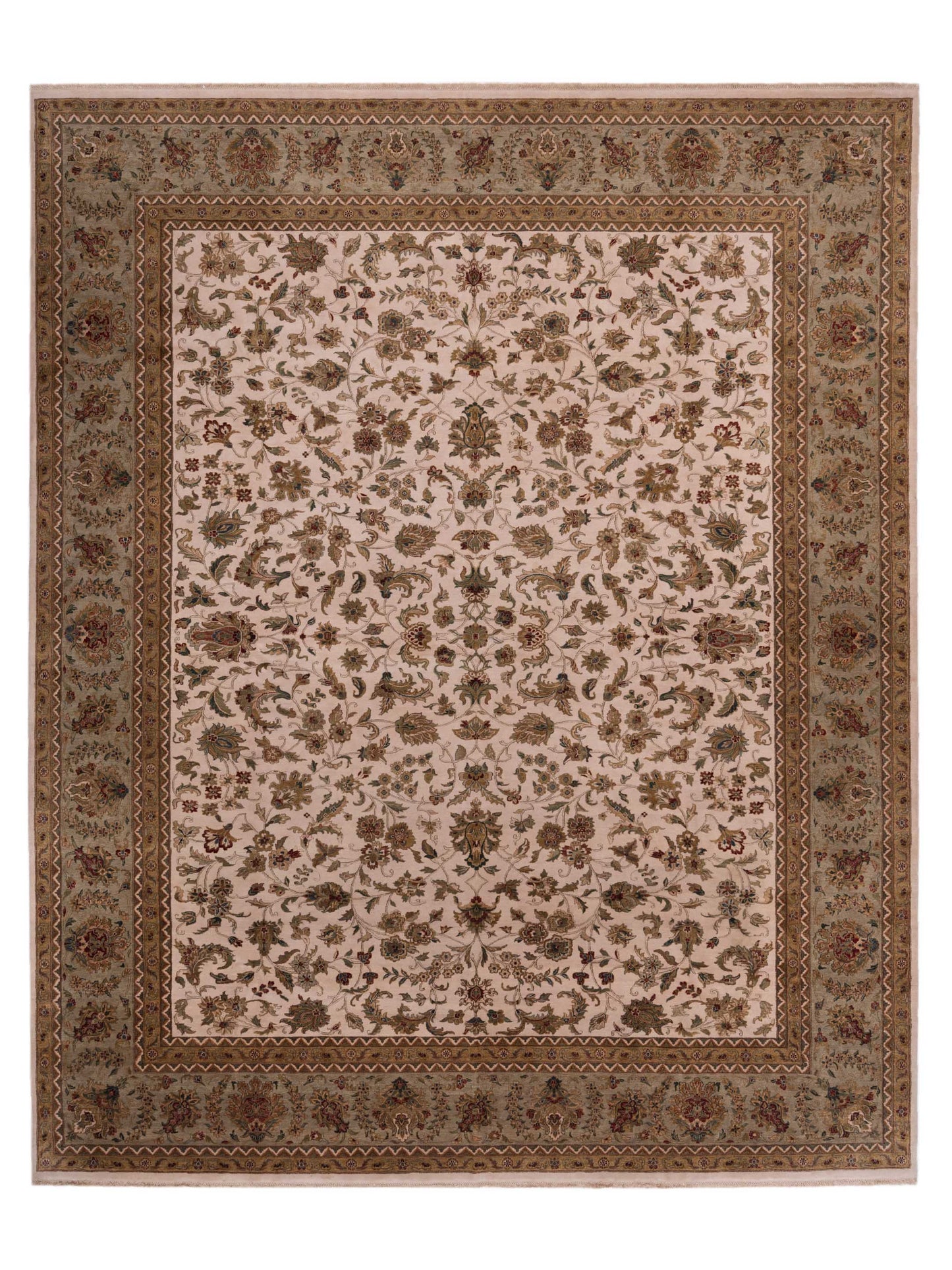 Rajpur Crown Ivory Sage Green Transitional