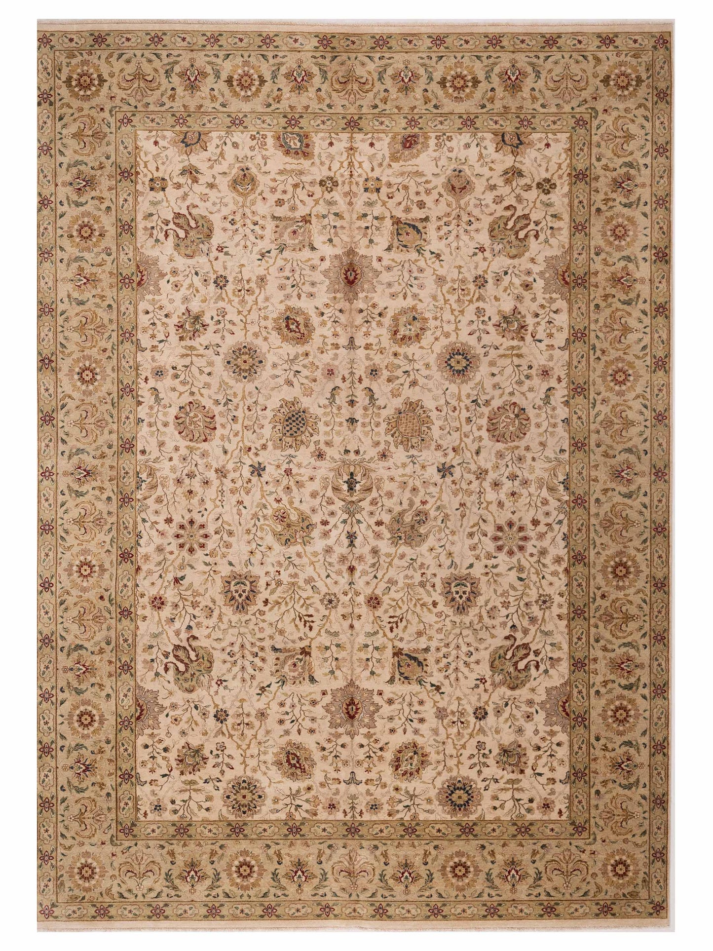 Rajpur Crown  Ivory Green Transitional