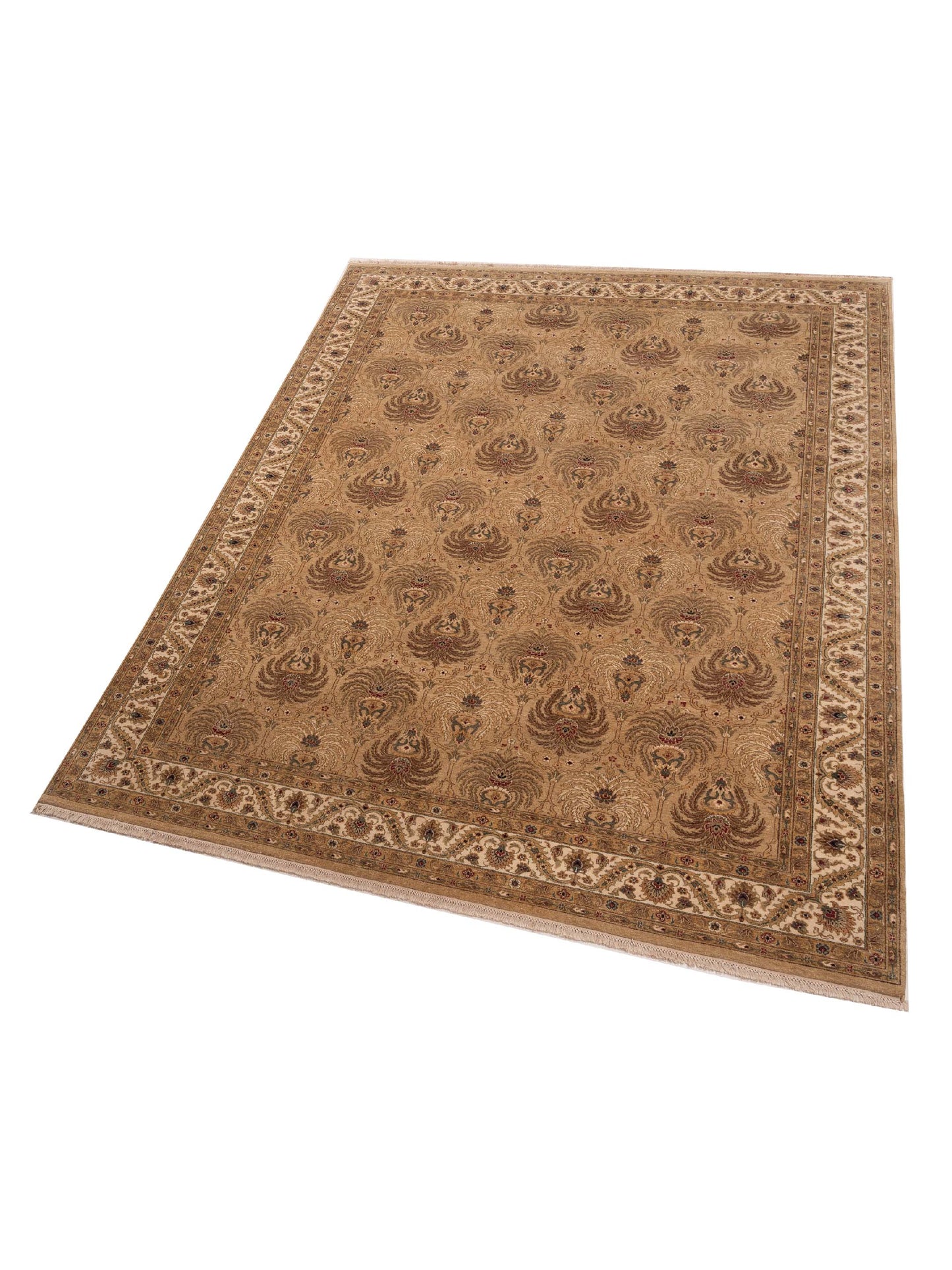 Crown 95315 Gold Ivory 8.8x11.7 Hand Knotted Rug