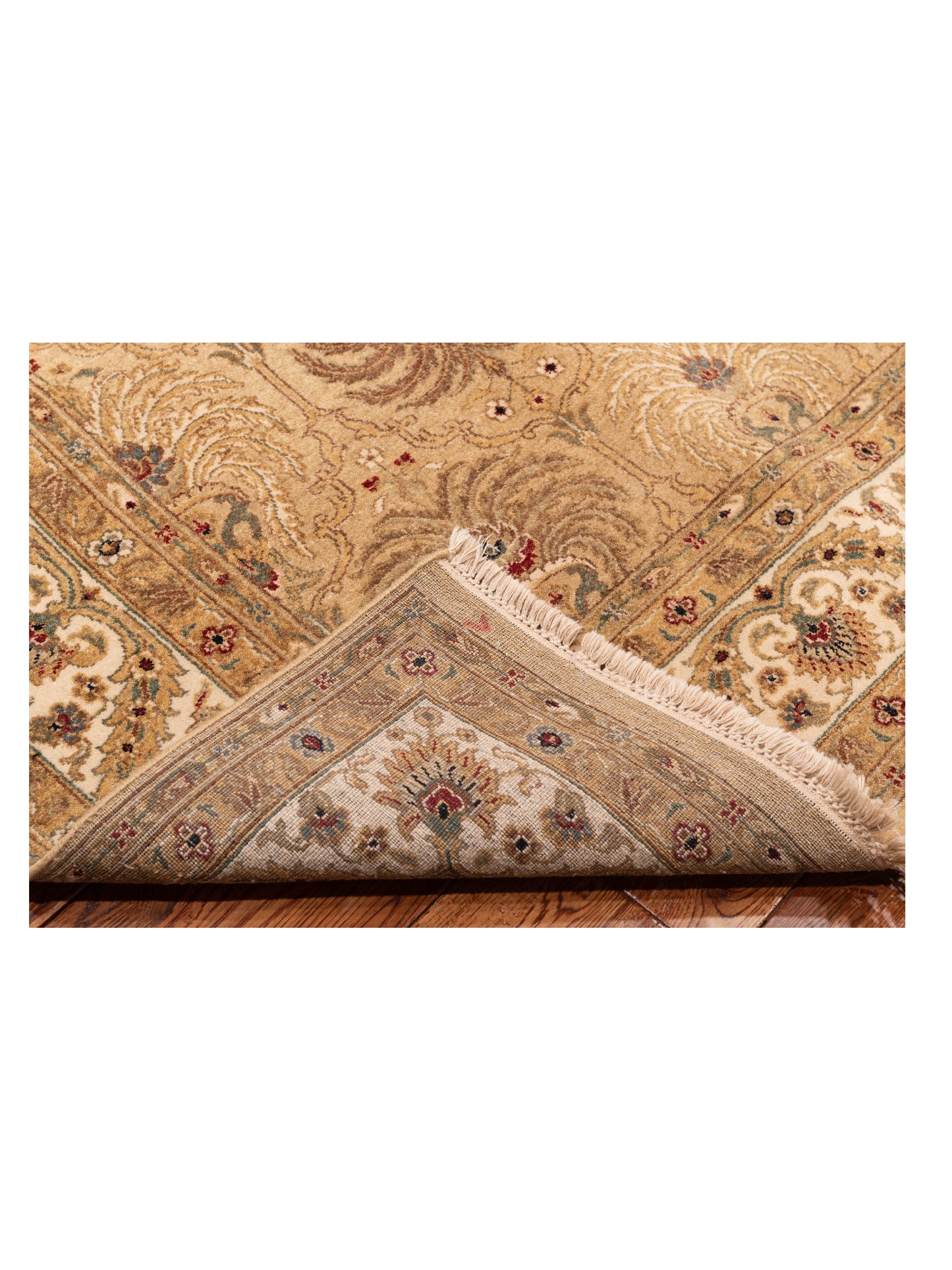 Crown 95315 Gold Ivory 8.8x11.7 Hand Knotted Rug