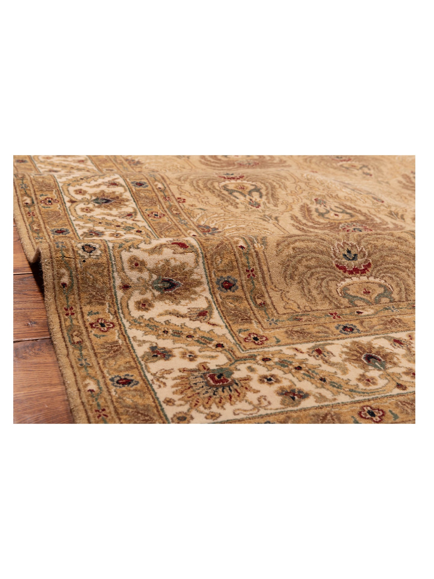 Crown 95315 Gold Ivory 8.8x11.7 Hand Knotted Rug