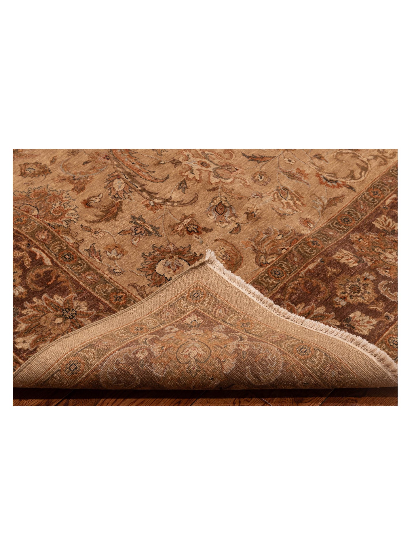 Crown 95320 Camel Brown 8.10x12.3 Hand Knotted Rug