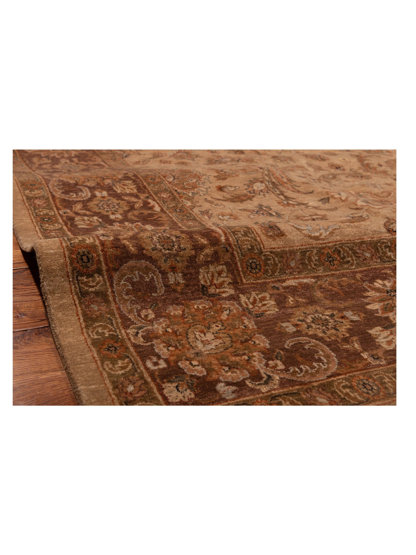 Crown 95320 Camel Brown 8.10x12.3 Hand Knotted Rug