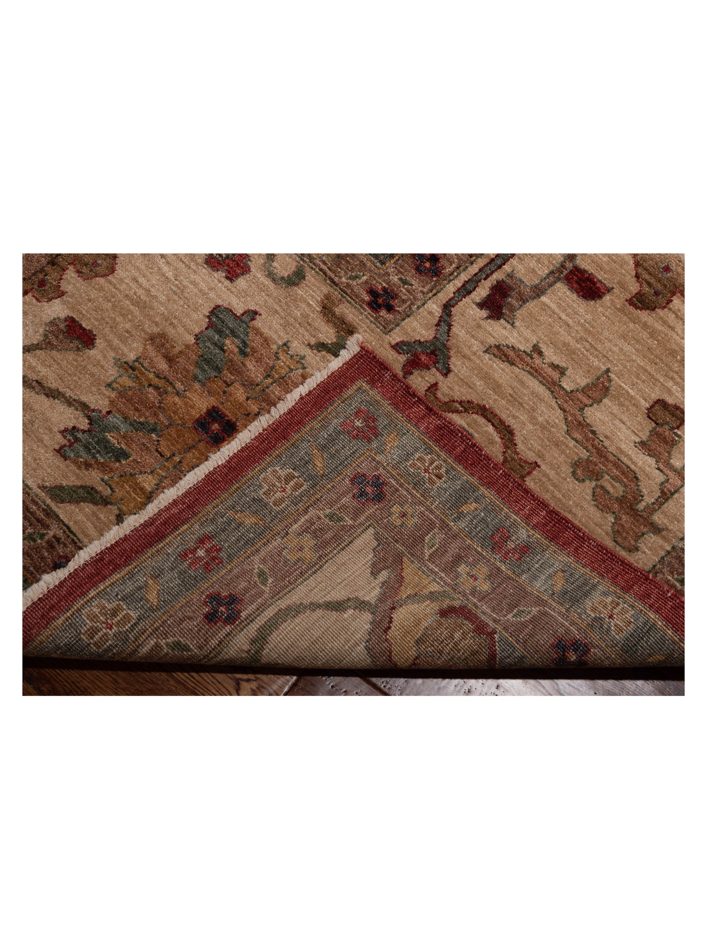 Elvan Nurgul Red Ivory 12.1x17.8 Hand Knotted Rug