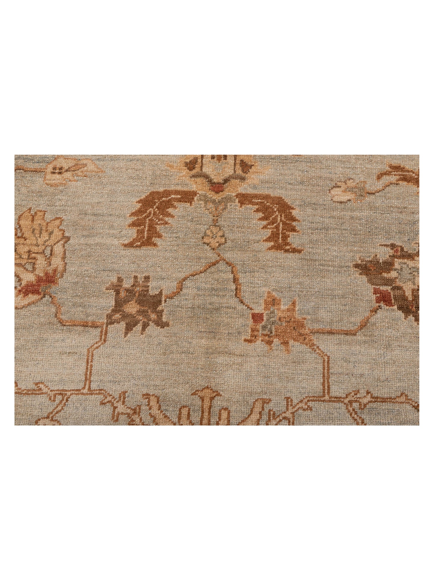 Angora Oushak 95965 Ice Blue Ivory 8.5x9.2 Hand Knotted Rug