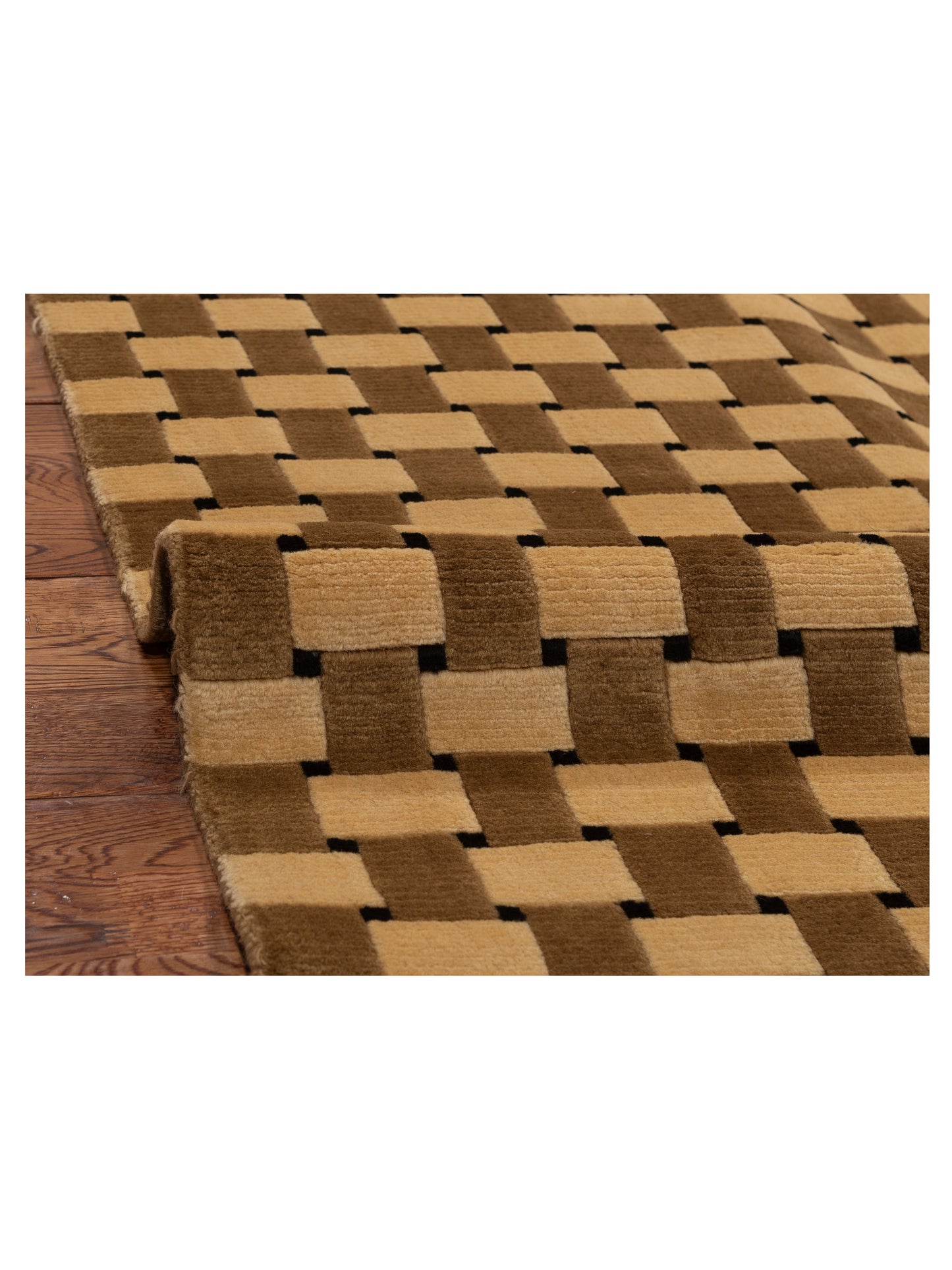 Himalayan 96073 Ivory Brown 8x9.11 Hand Knotted Rug