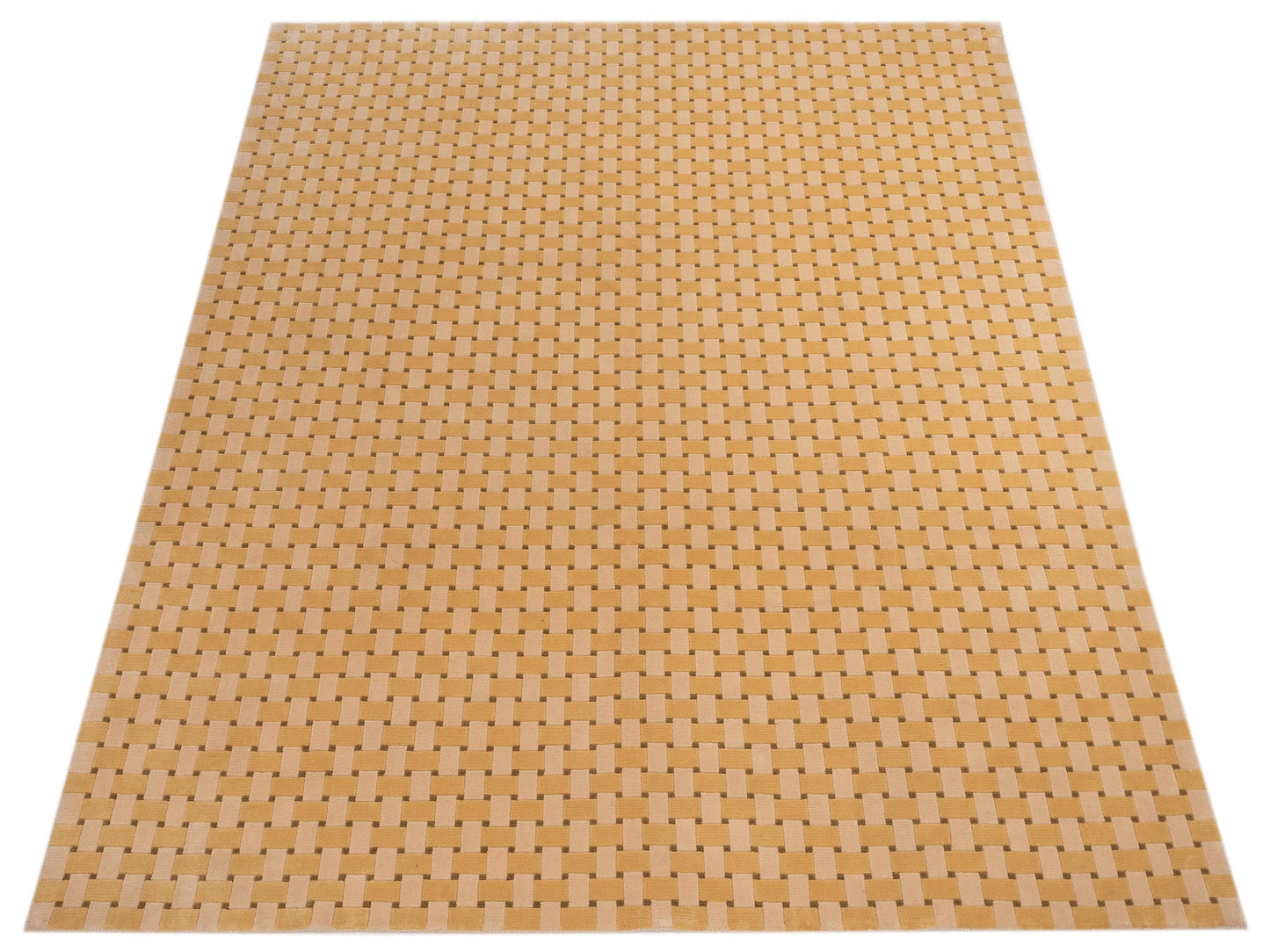 Himalayan 96074 Gold Ivory 8.2x9.9 Hand Knotted Rug