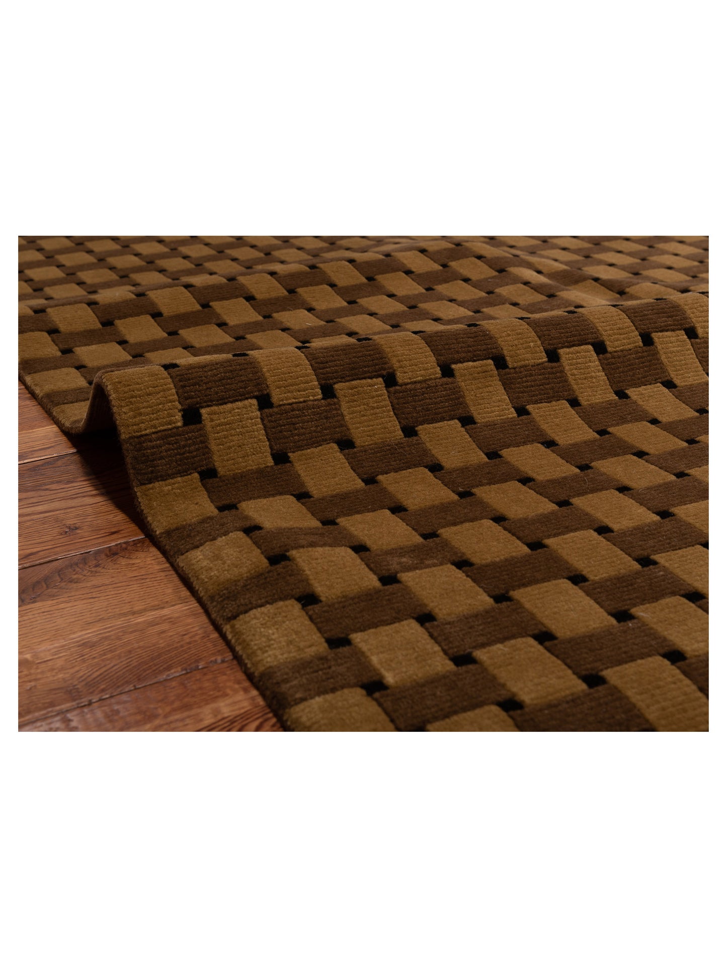 Himalayan 96099 Brown Gold 8.1x9.10 Hand Knotted Rug