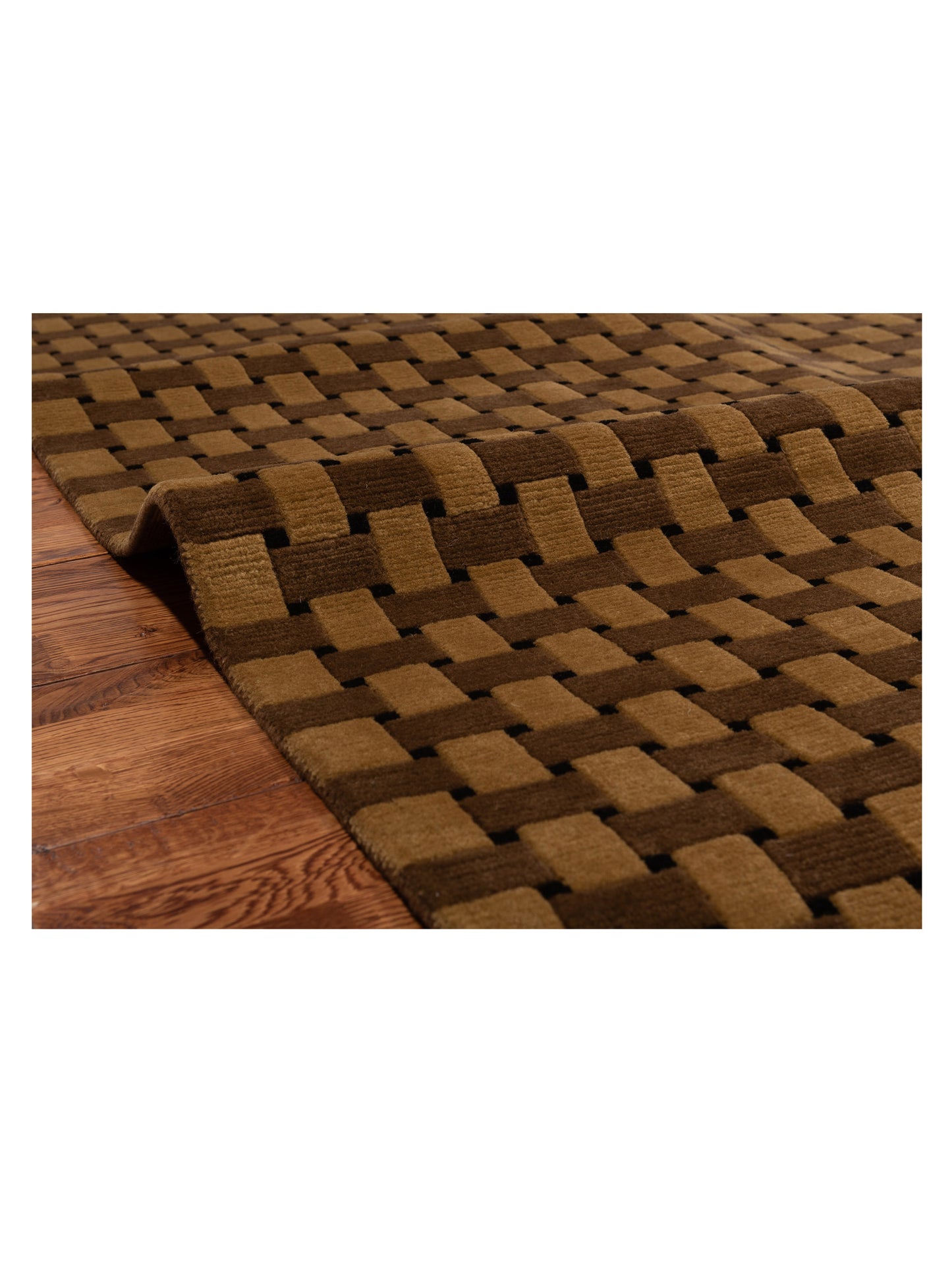 Himalayan 96101 Brown Gold 8x9.9 Hand Knotted Rug