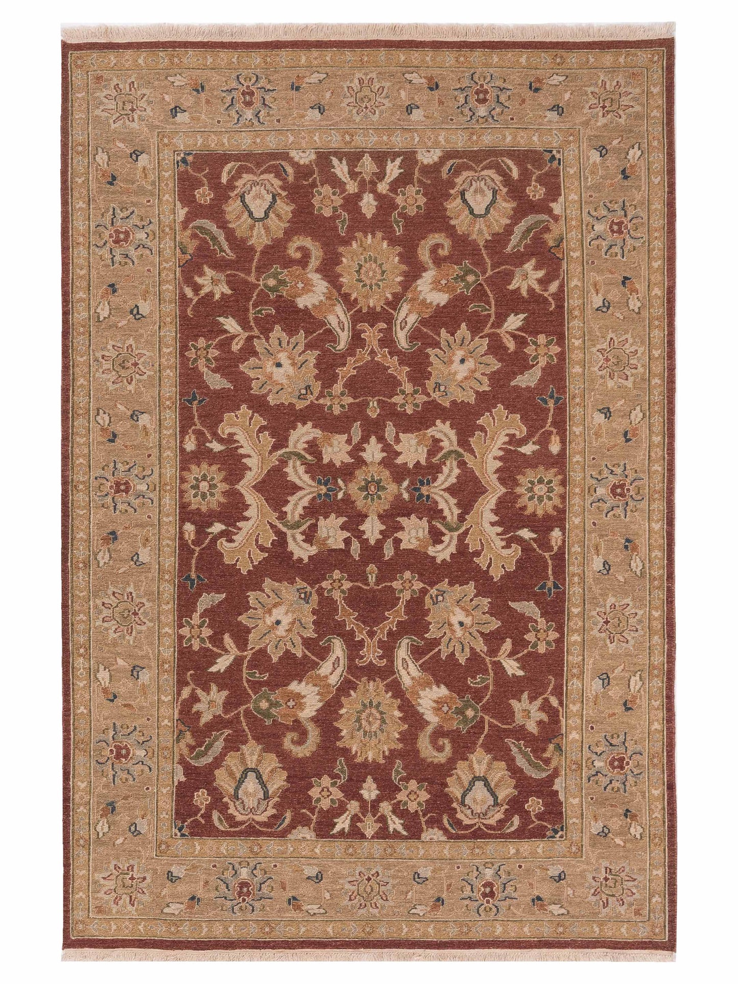 Rajpur Soumak Rust Gold Traditional