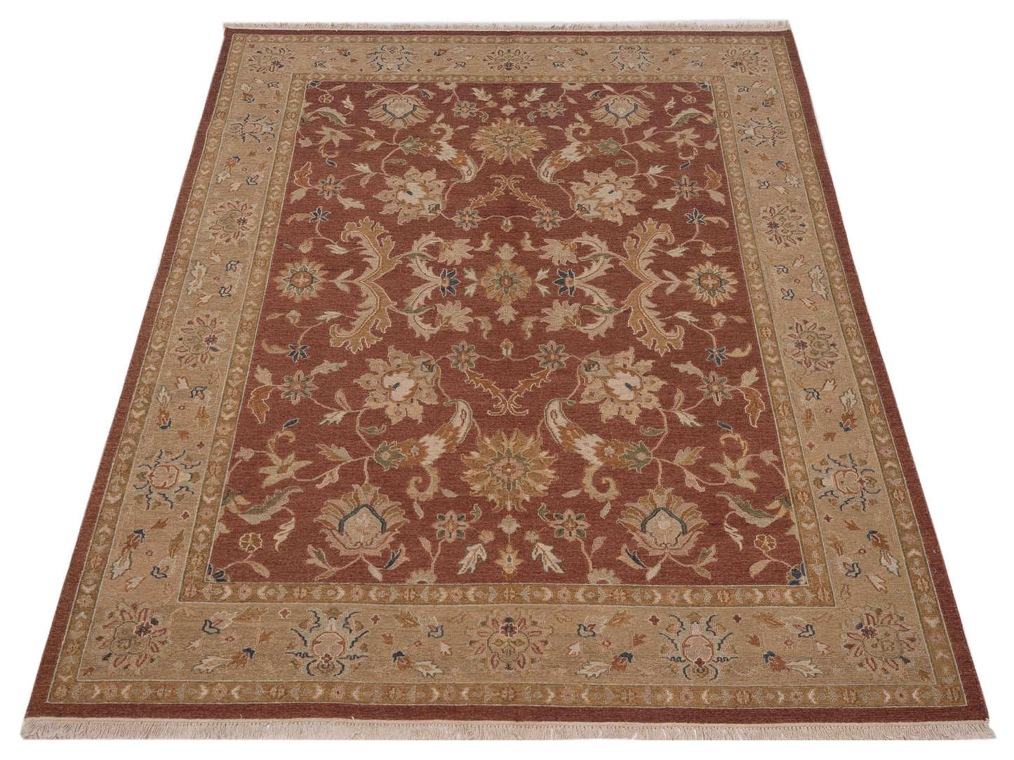 Soumak 96141 Rust Brown 7.11x9.10 Hand Woven Rug