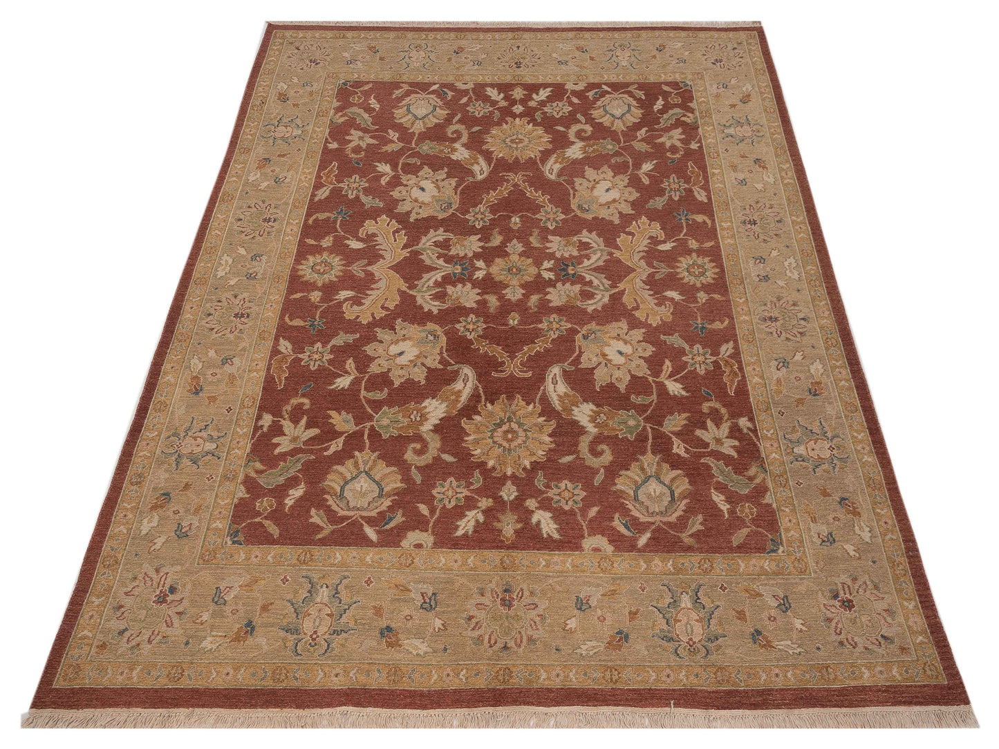 Soumak 96145 Rust Gold 7.10x10 Hand Woven Rug