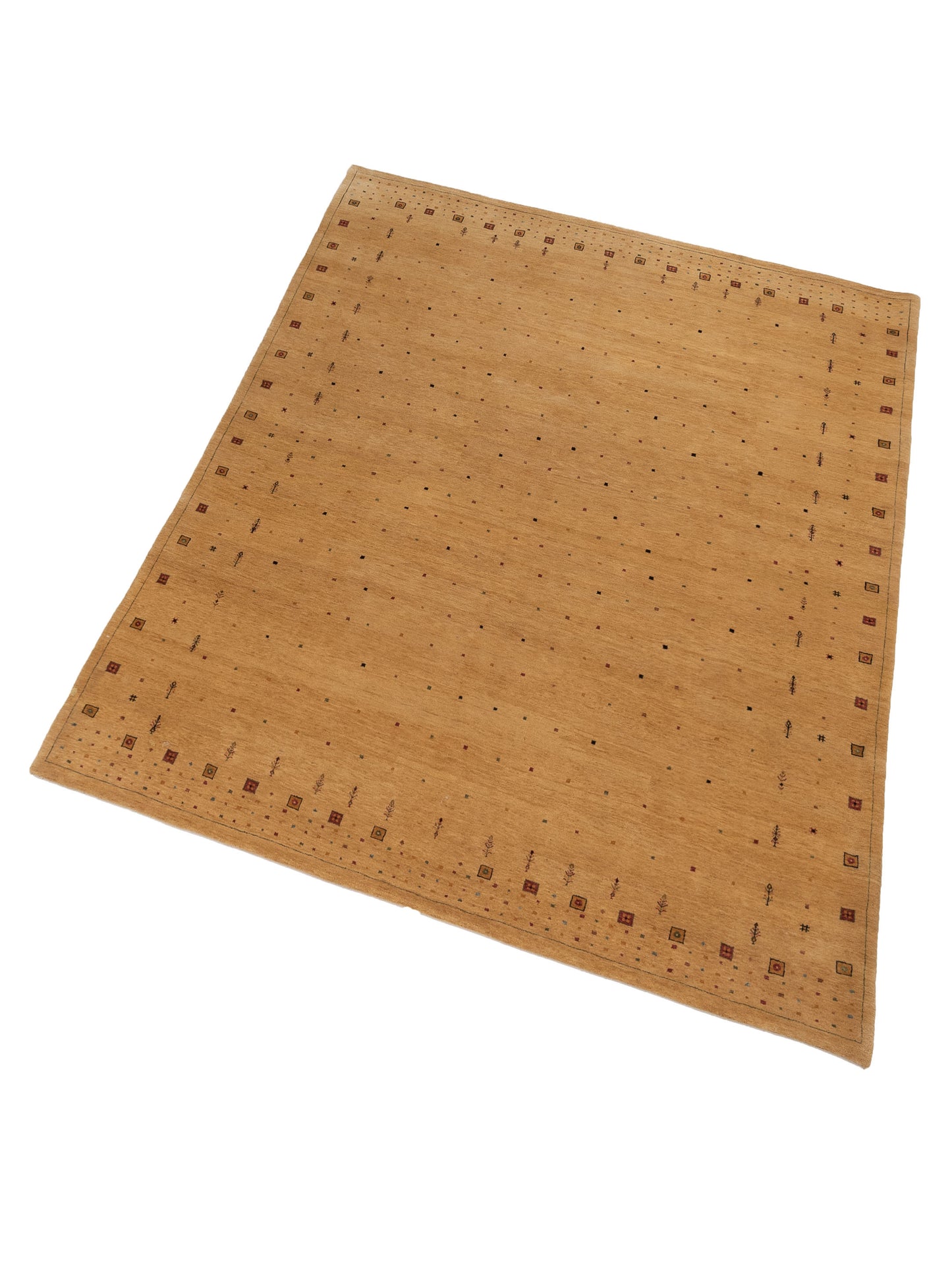 Gabbeh 96221 Camel 8.2x9.7 Hand Knotted Rug