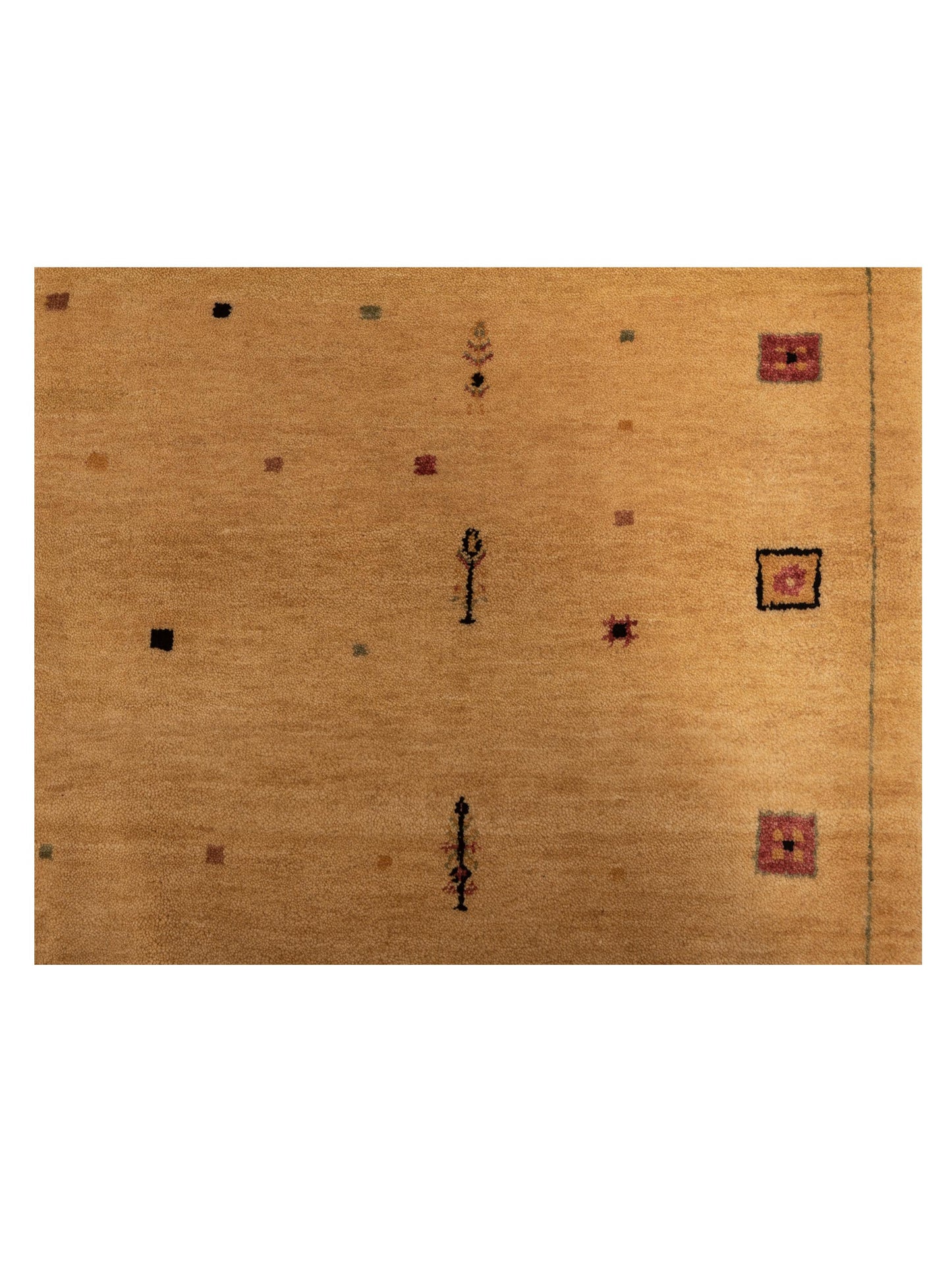 Gabbeh 96221 Camel 8.2x9.7 Hand Knotted Rug