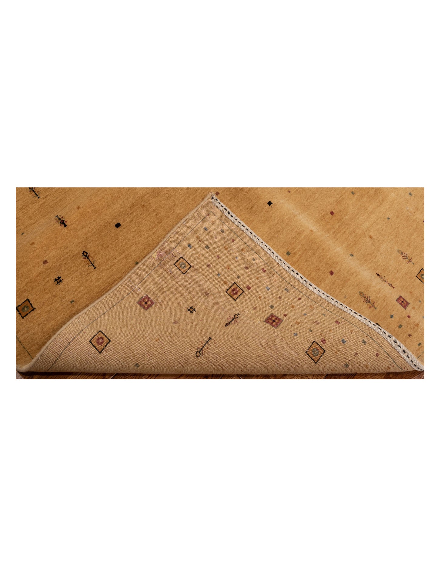 Gabbeh 96221 Camel 8.2x9.7 Hand Knotted Rug