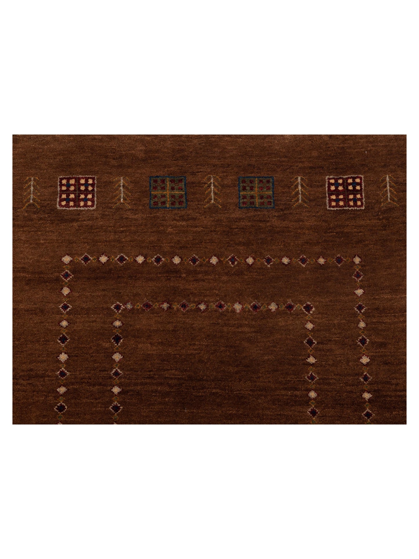 Gabbeh 96231 Brown 4.1x6 Hand Knotted Rug