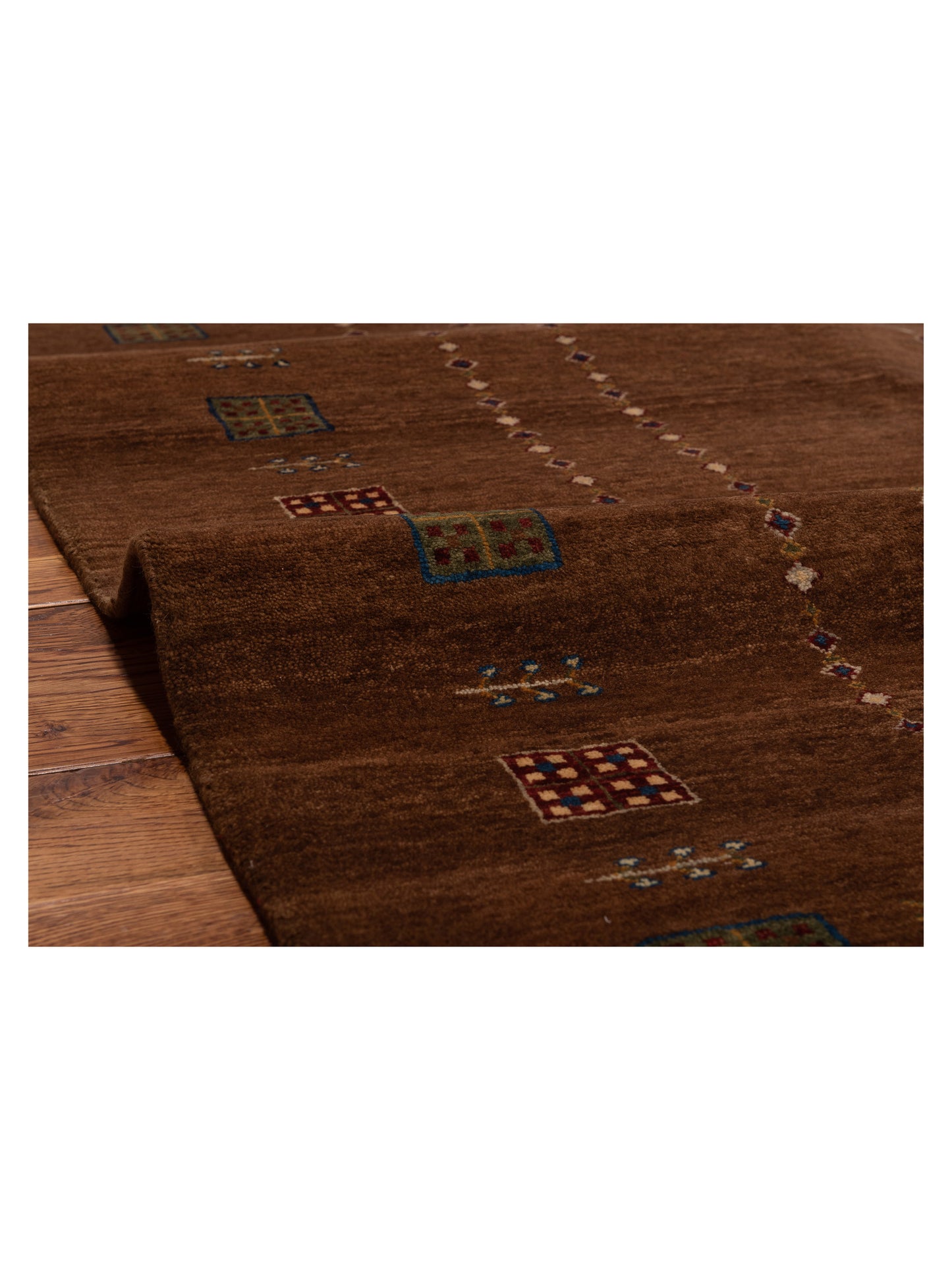 Gabbeh 96231 Brown 4.1x6 Hand Knotted Rug