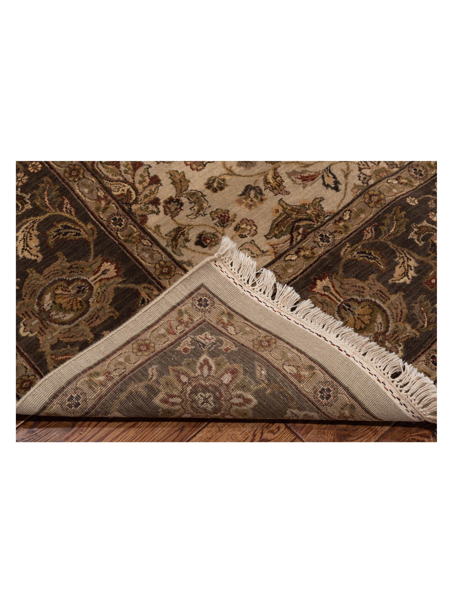 Crown 96249 Ivory Olive 8x10.3 Hand Knotted Rug