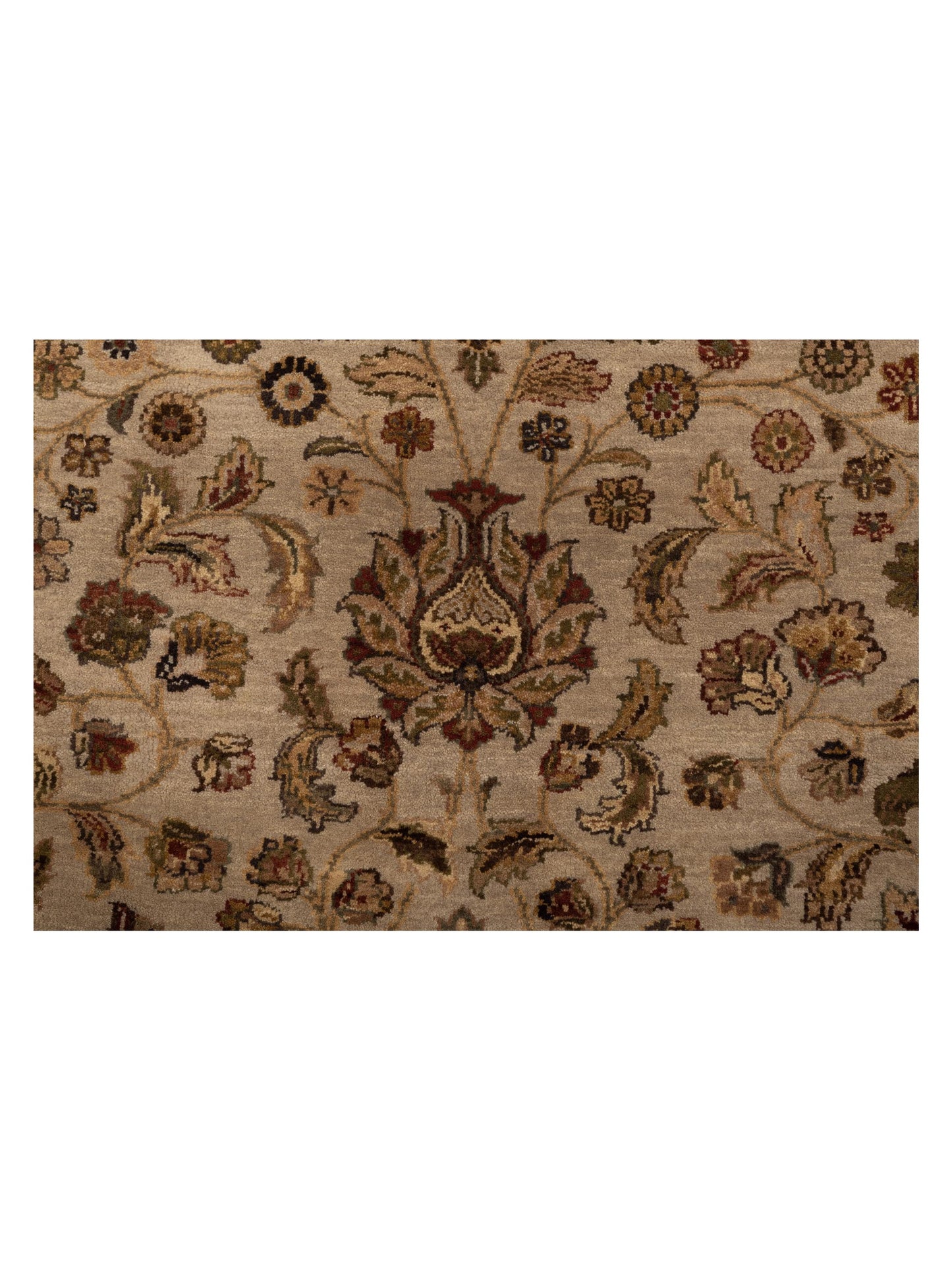 Crown 96249 Ivory Olive 8x10.3 Hand Knotted Rug