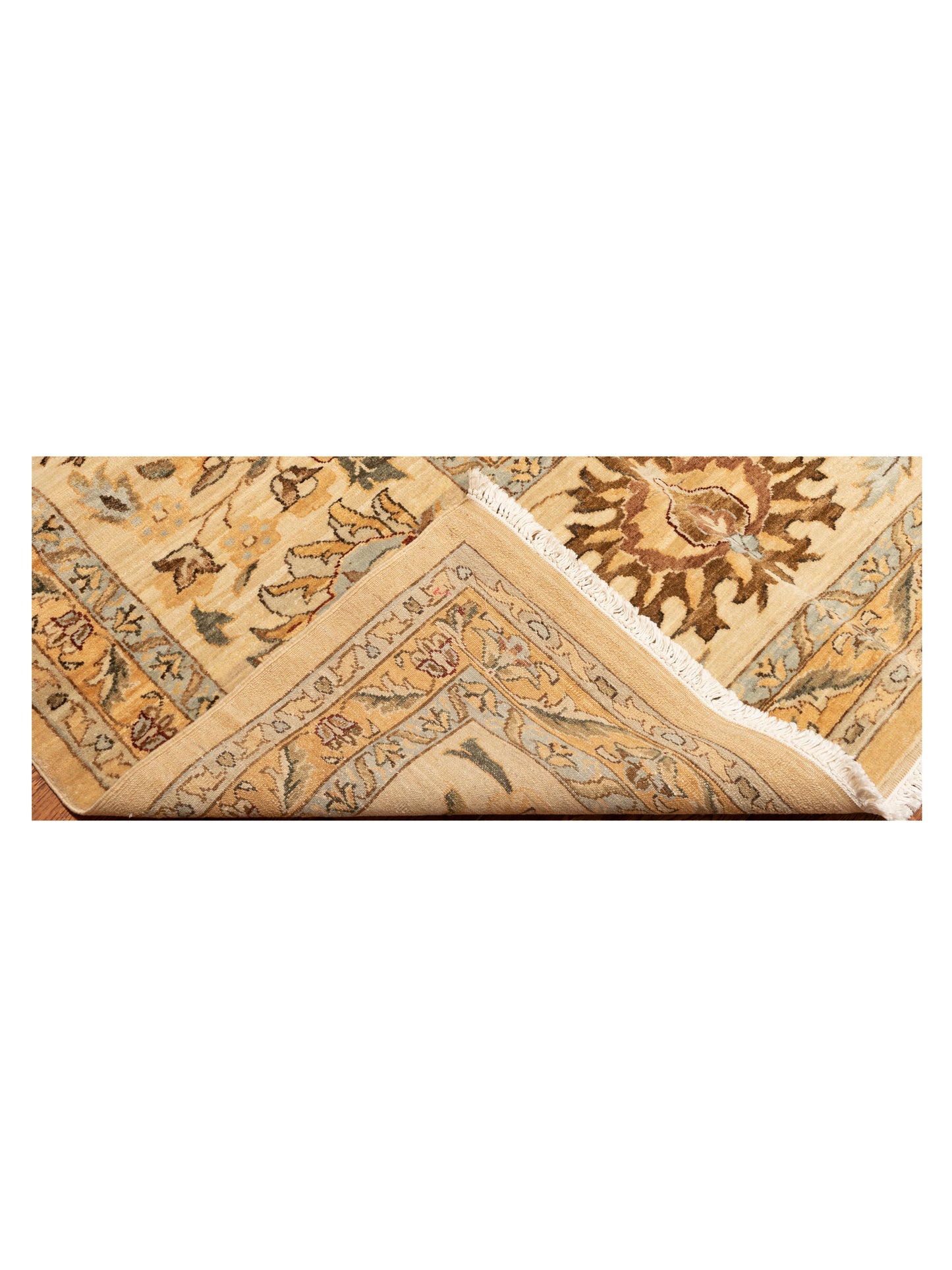 Narin Vaha Gold Ivory 14.3x15.5 Hand Knotted Rug