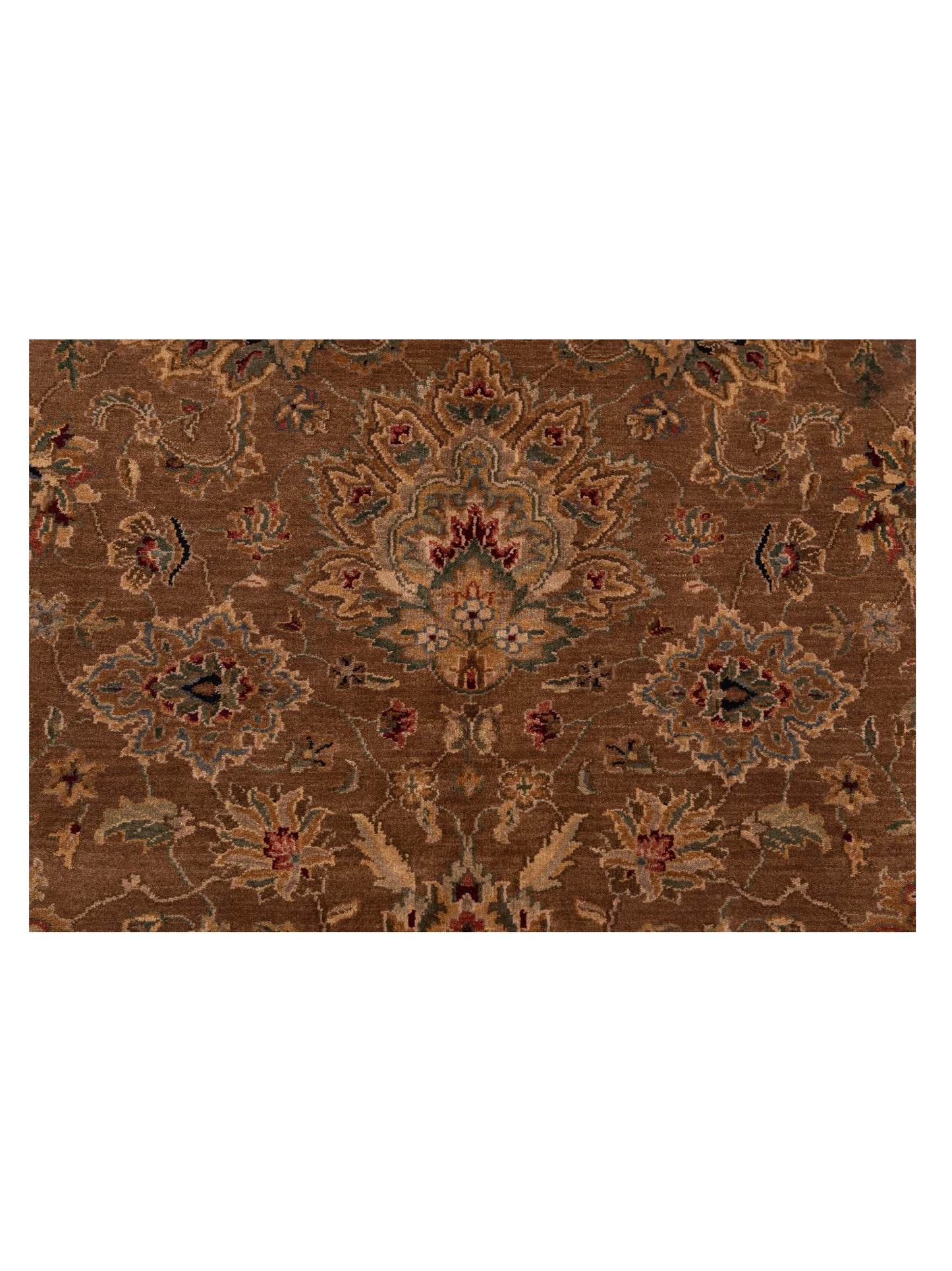 Crown 96402 Brown Cream 9.2x12.3 Hand Knotted Rug