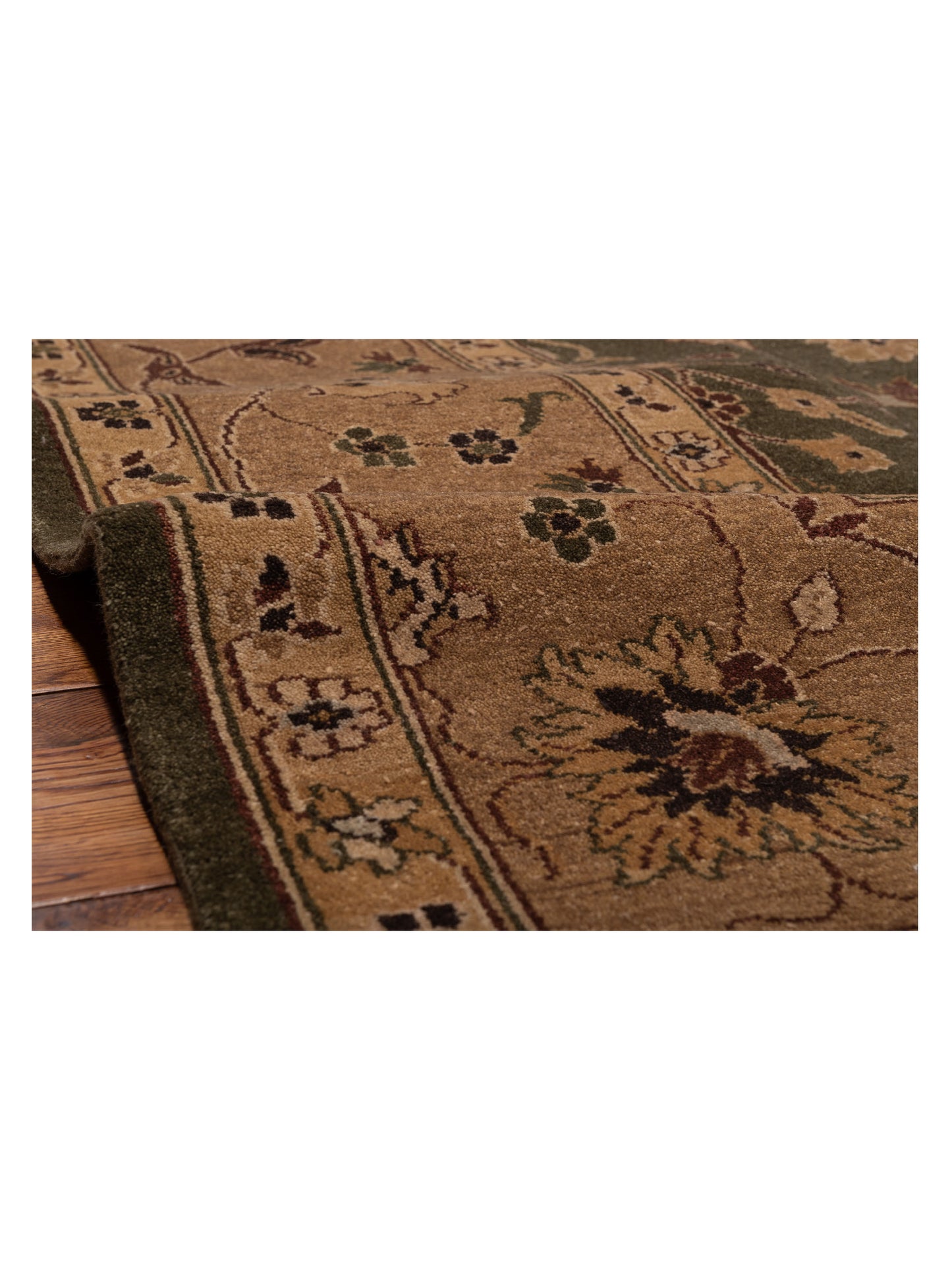 Royal 96420 Green Light Brown 10x14 Hand Knotted Rug