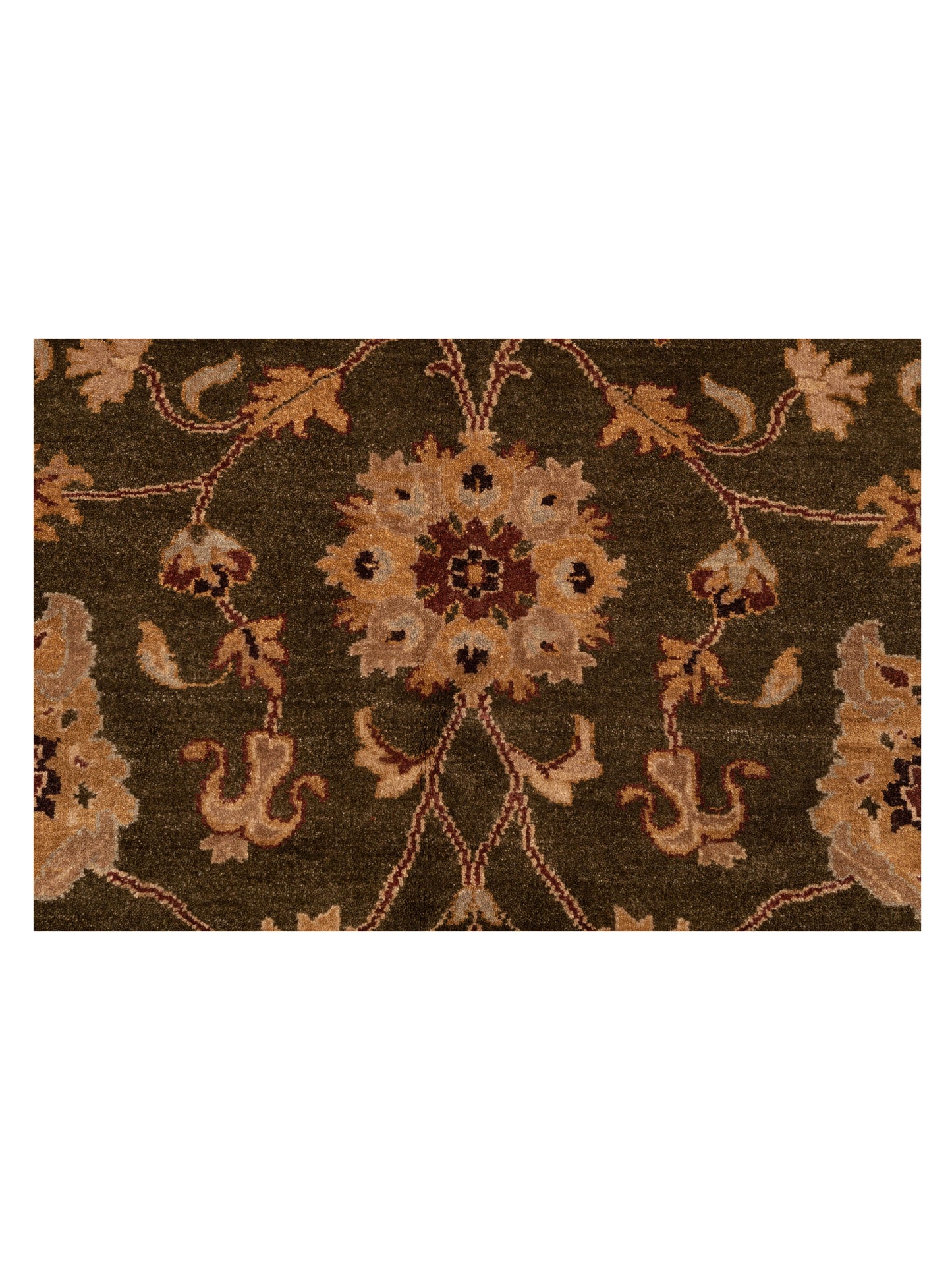 Royal 96428 Green Light Brown 9.1x12 Hand Knotted Rug