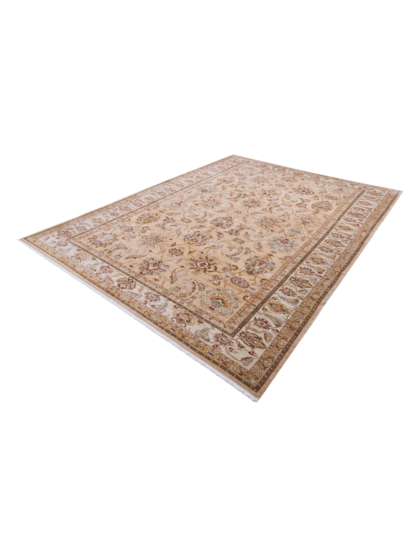 Narin Cemre Gold Ivory 10.3x13.2 Hand Knotted Rug