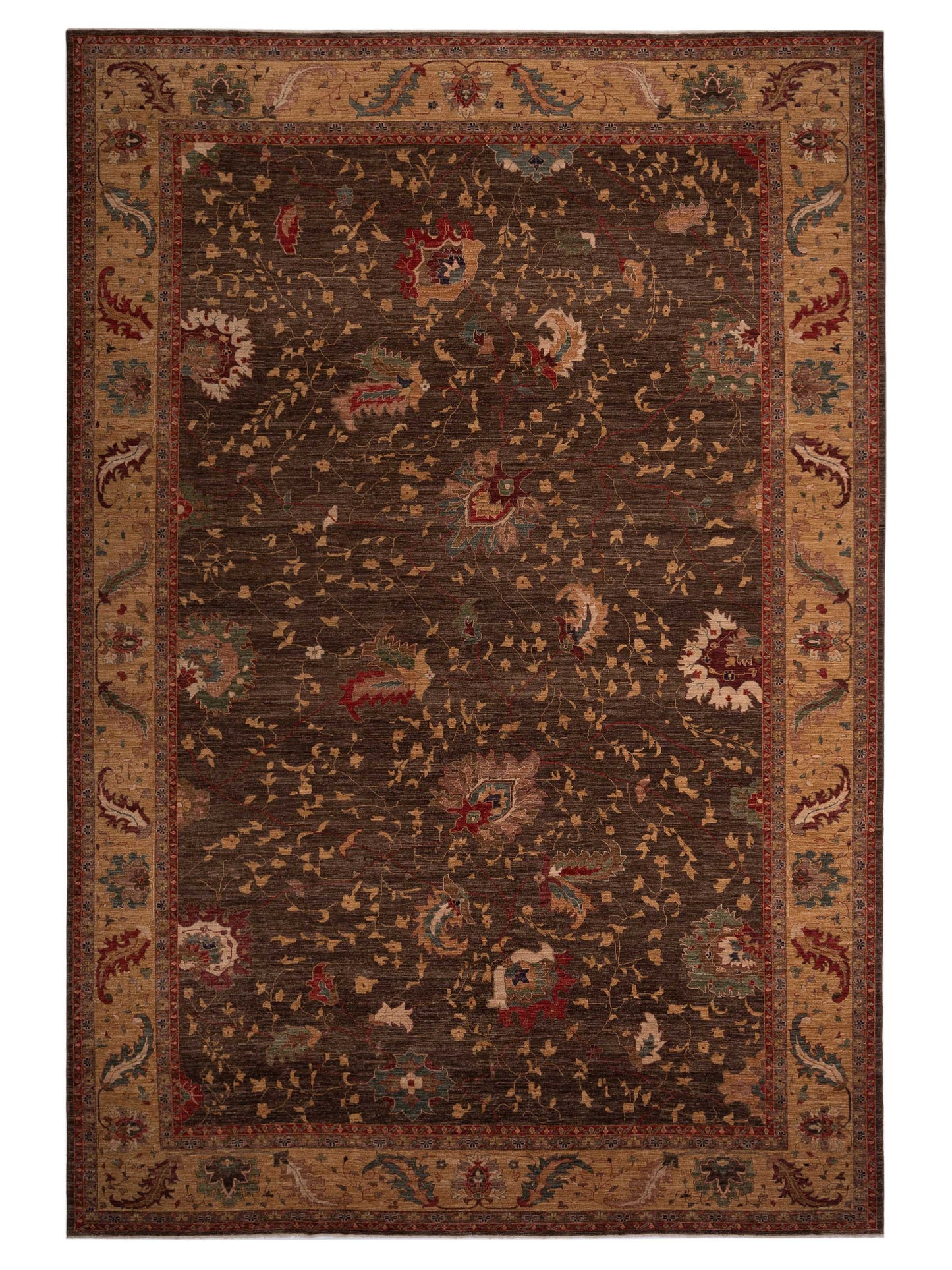 Pasha Elvan Dark Brown Gold Traditional