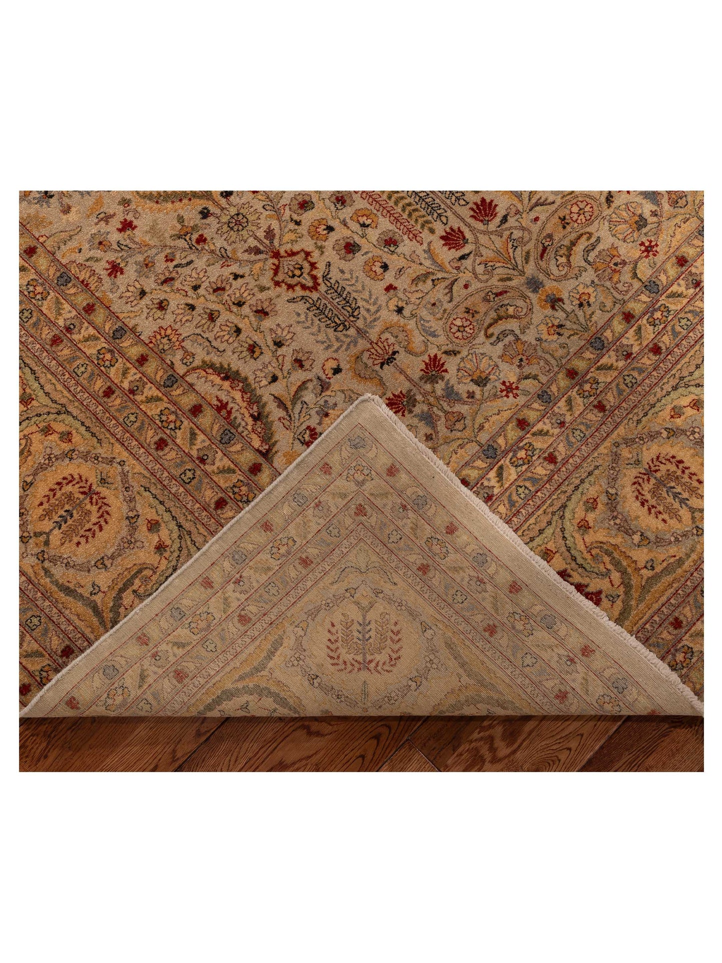 Haji Jalili 96940 Beige Gold 10.1x14 Hand Knotted Rug