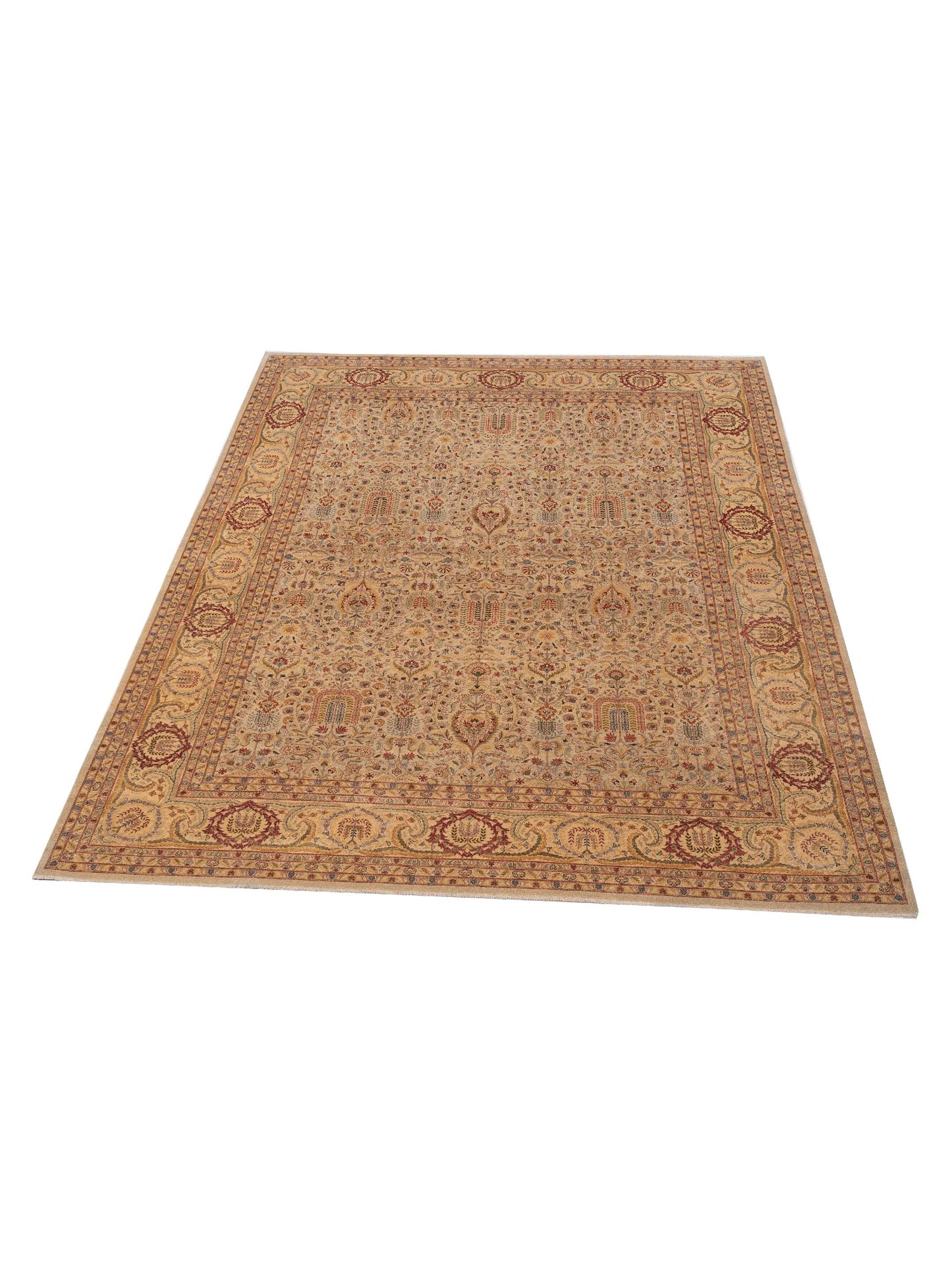 Haji Jalili 96944 Cream Gold 9.1x11.4 Hand Knotted Rug
