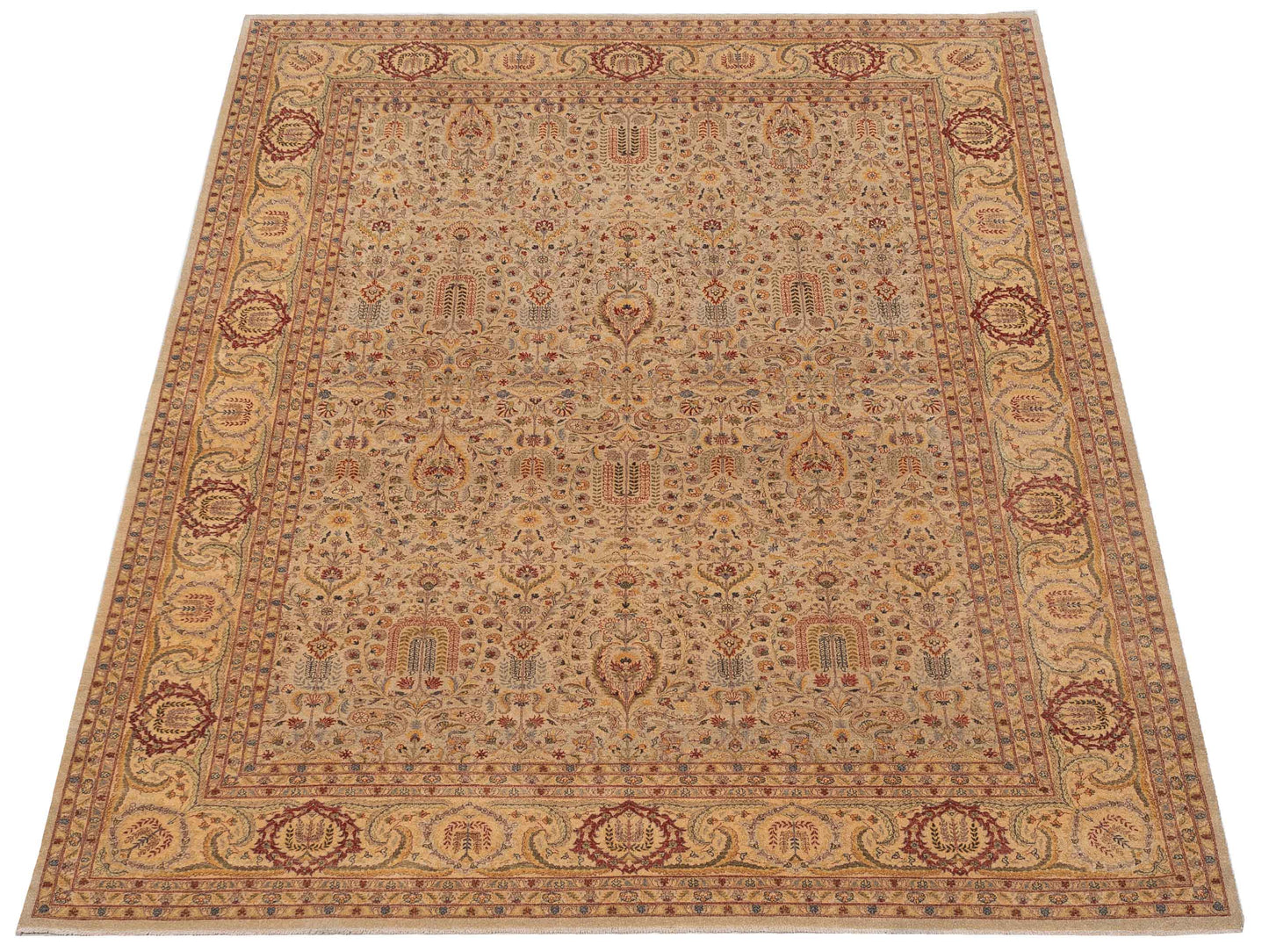 Haji Jalili 96944 Cream Gold 9.1x11.4 Hand Knotted Rug