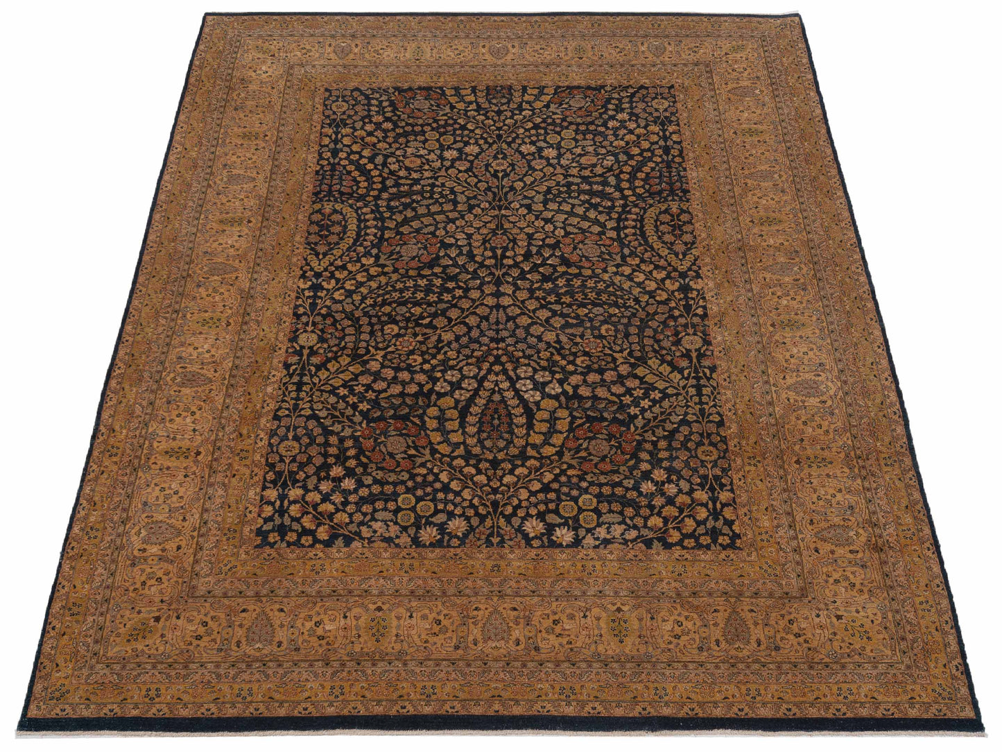 Haji Jalili 96945 Navy Gold 9x11.9 Hand Knotted Rug