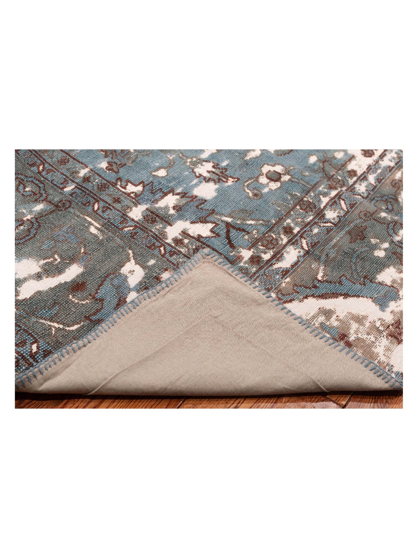 Vintage 97385 Blue 8.7x11 Hand Knotted Rug