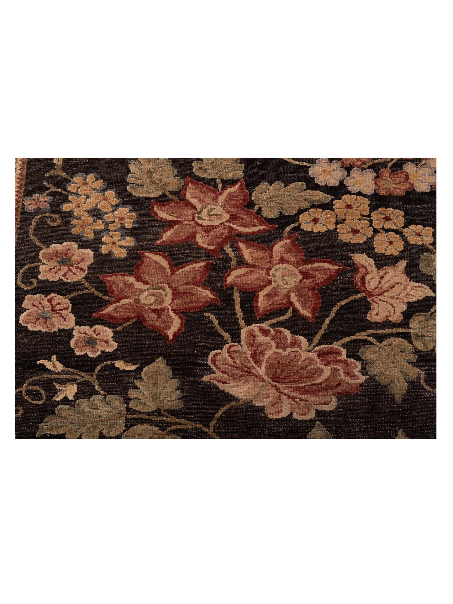 Turkish Elvan Firuz Charcoal Charcoal 9.5x12.4 Hand Knotted Rug