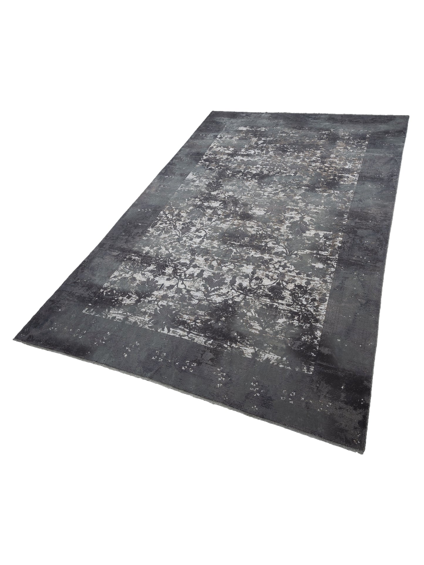 Vintage 97426 Dark Gray 12x17.10 Hand Knotted Rug