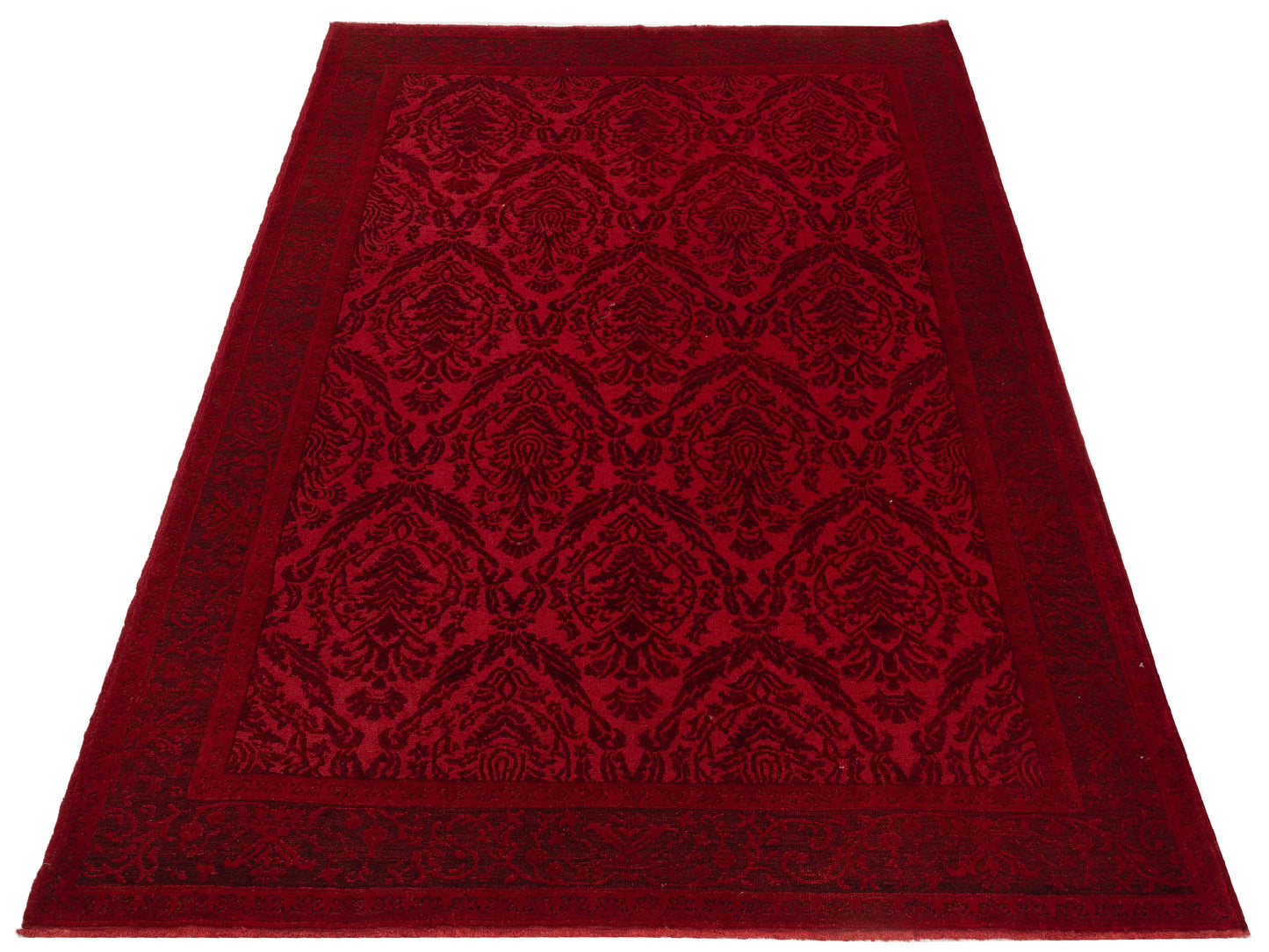 Vintage 97427 Red 6.10x9.7 Hand Knotted Rug