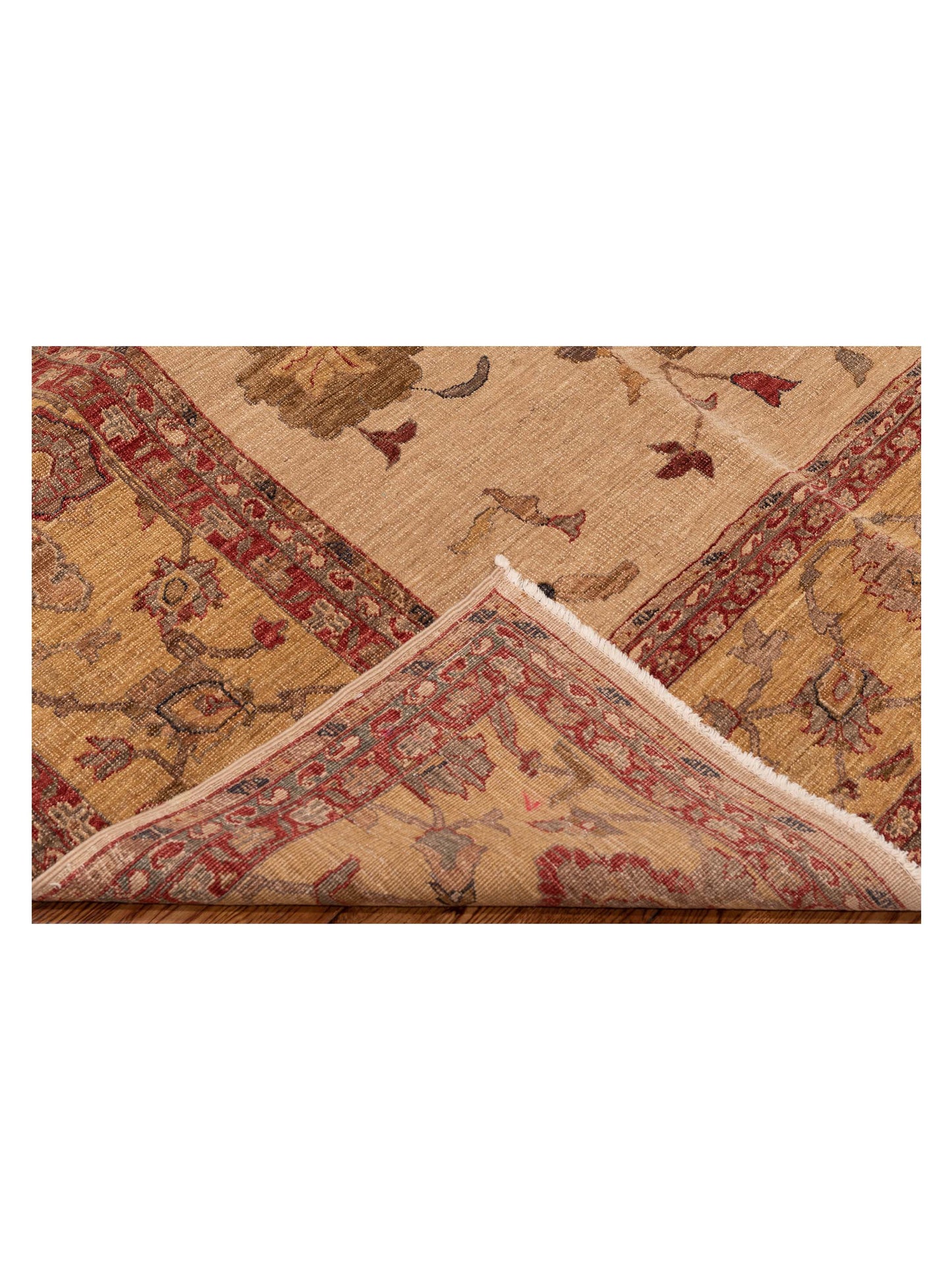 Elvan Zahide Beige Gold 9.1x11.7 Hand Knotted Rug