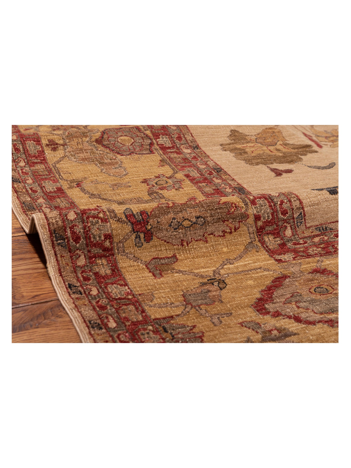 Elvan Zahide Beige Gold 9.1x11.7 Hand Knotted Rug