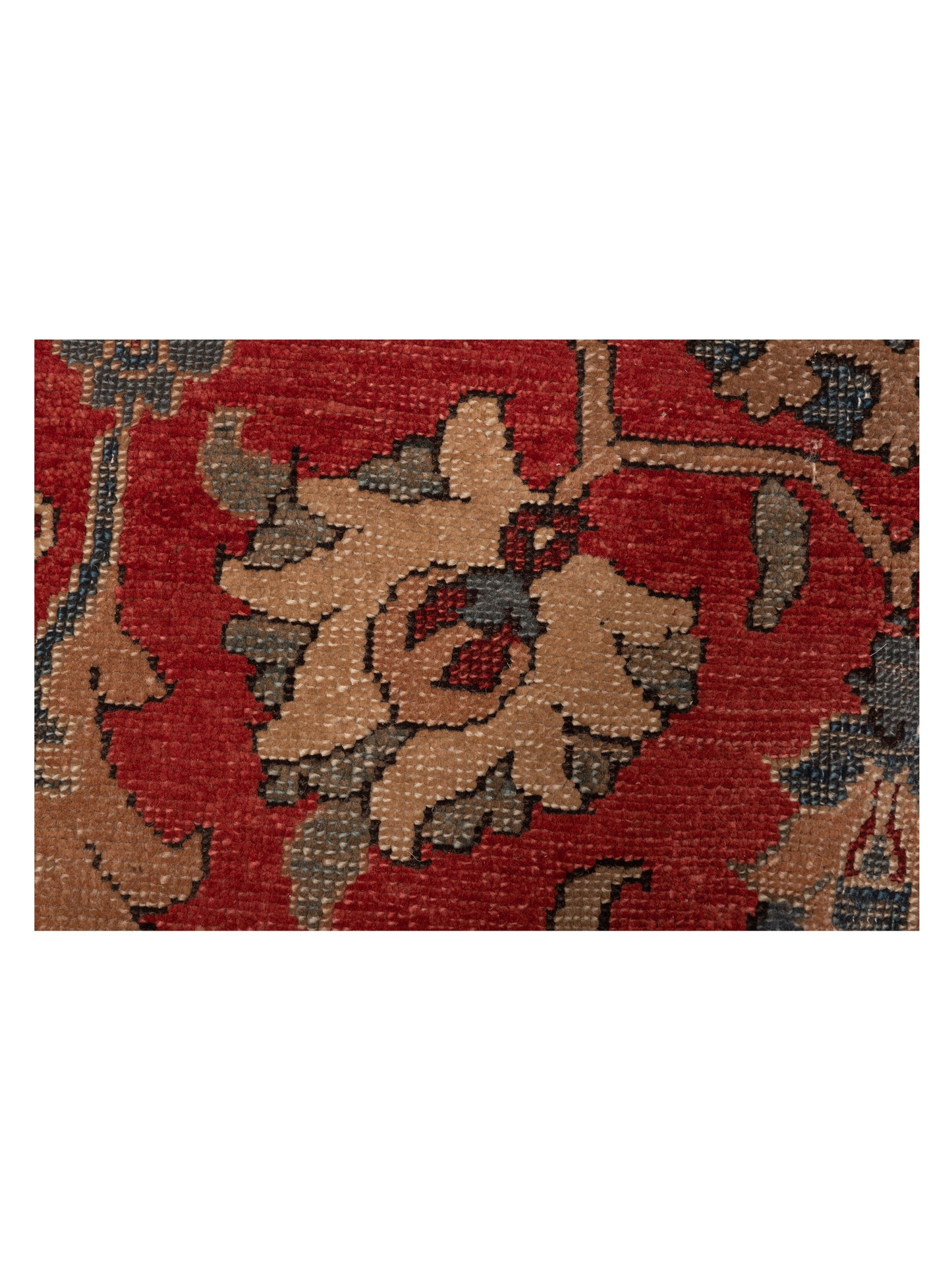 Turkish Elvan 97466 Rust Blue 6.5x7.5 Hand Knotted Rug