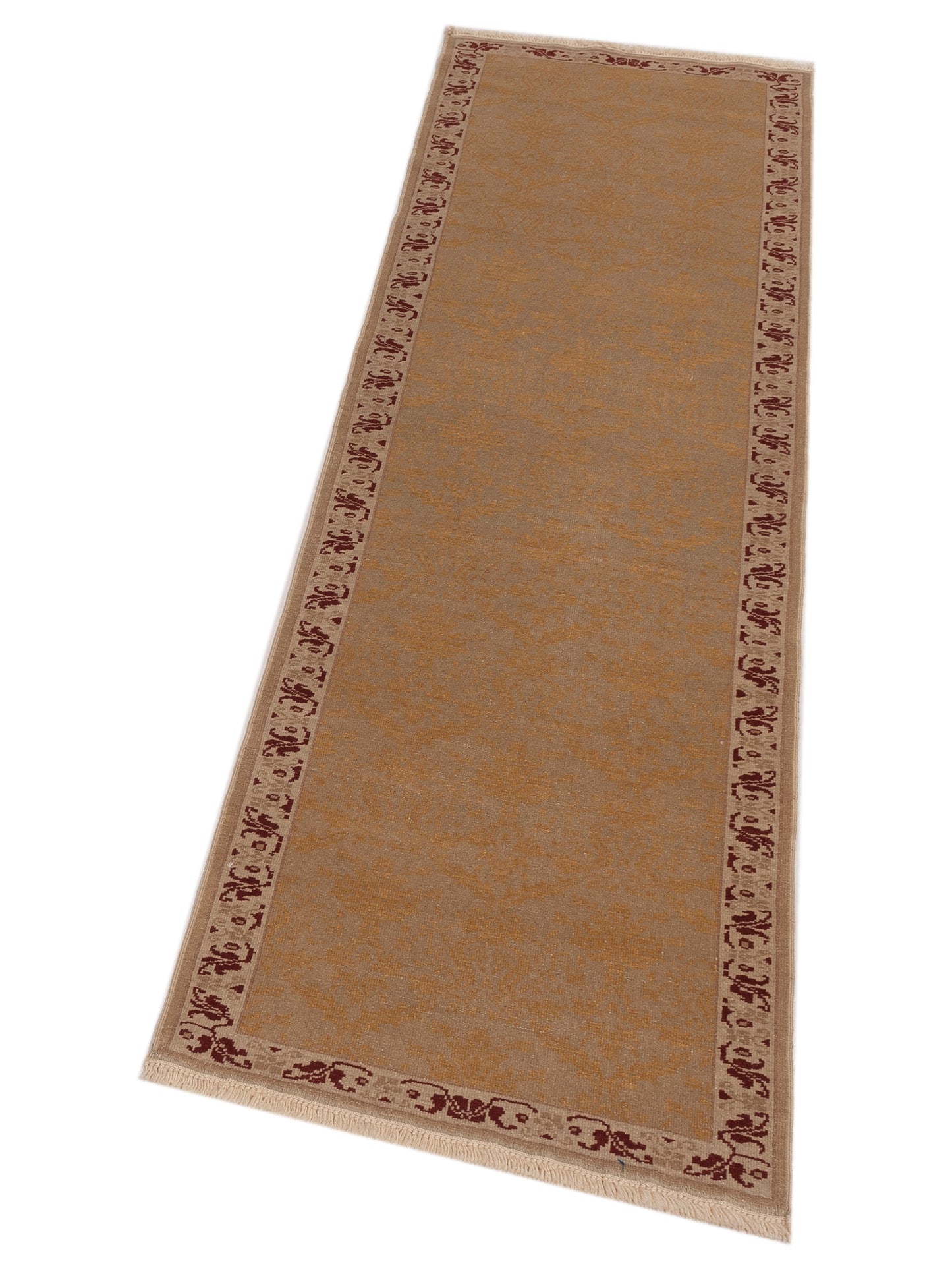 Antique Loom 97569 Gold Beige 2.7x8.7 Hand Knotted Rug