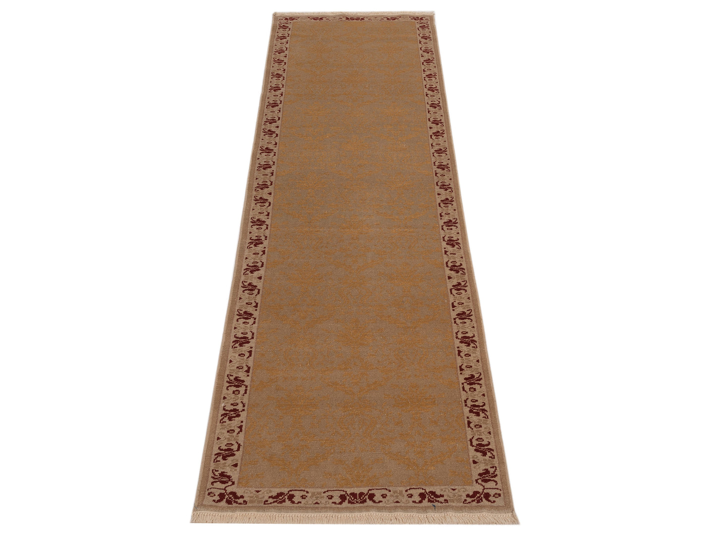 Antique Loom 97569 Gold Beige 2.7x8.7 Hand Knotted Rug