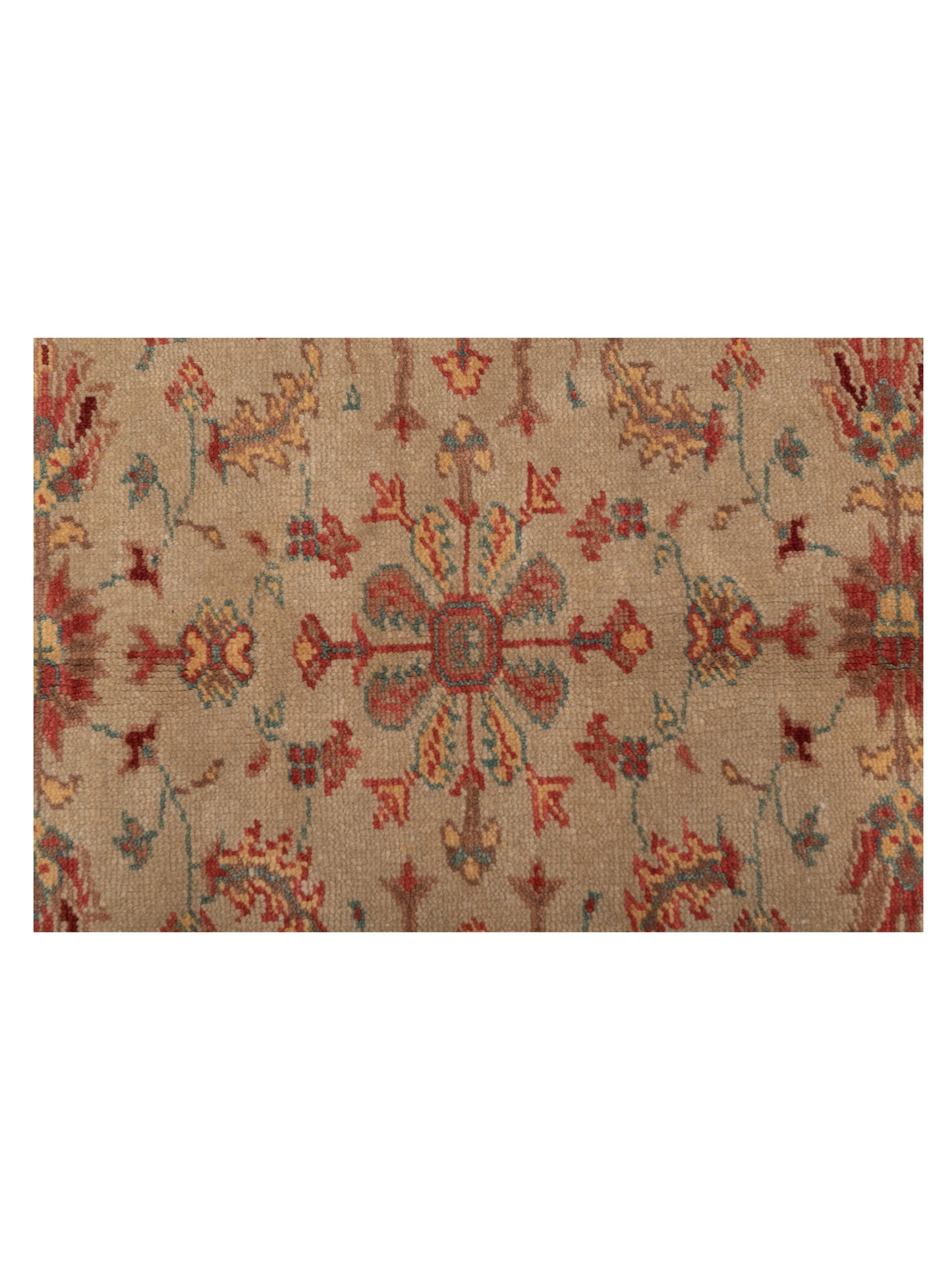 Antique Loom 97575 Ivory Rust 6.3x8.11 Hand Knotted Rug