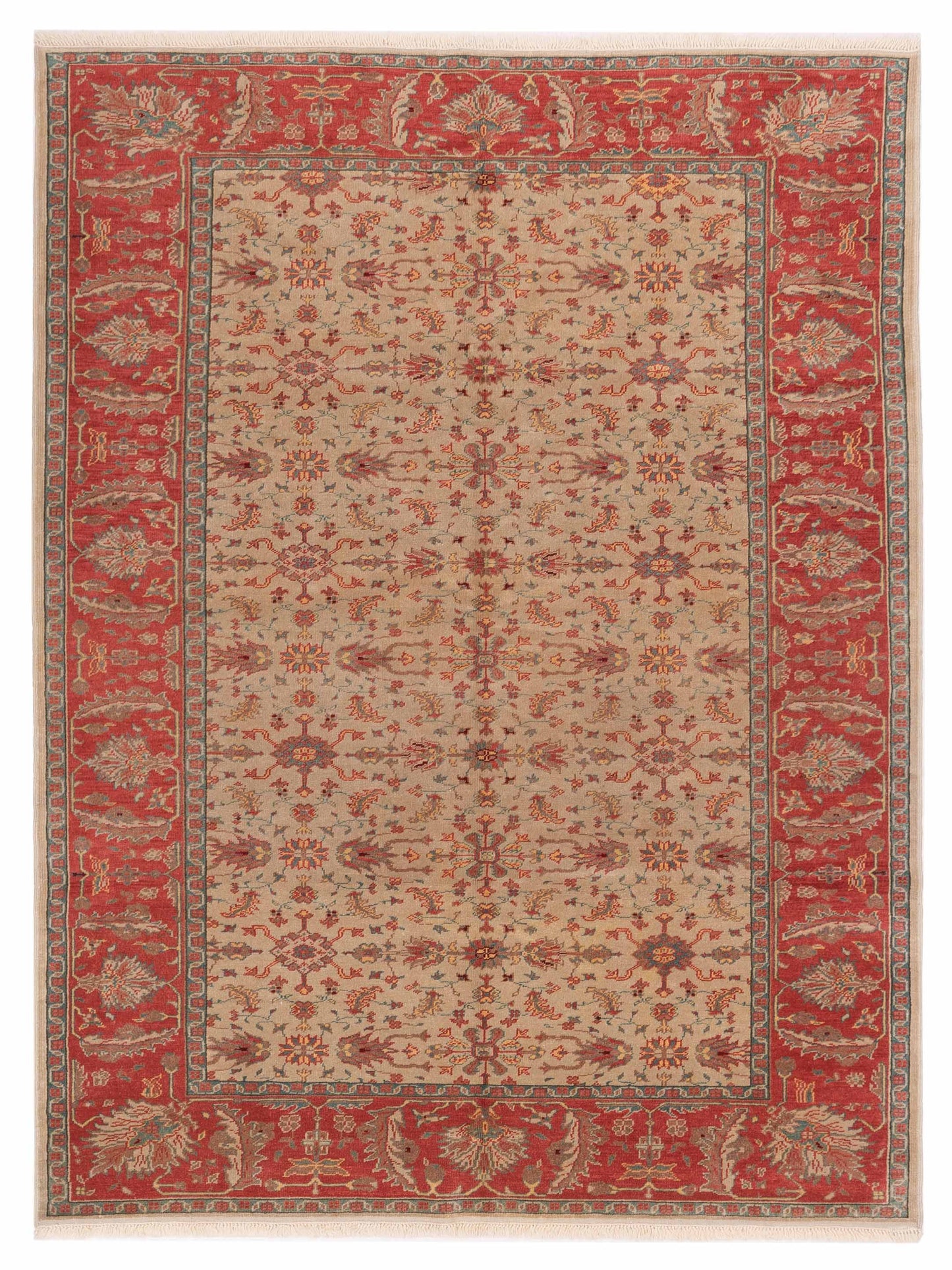 Pasha Antique Loom Ivory Rust Transitional