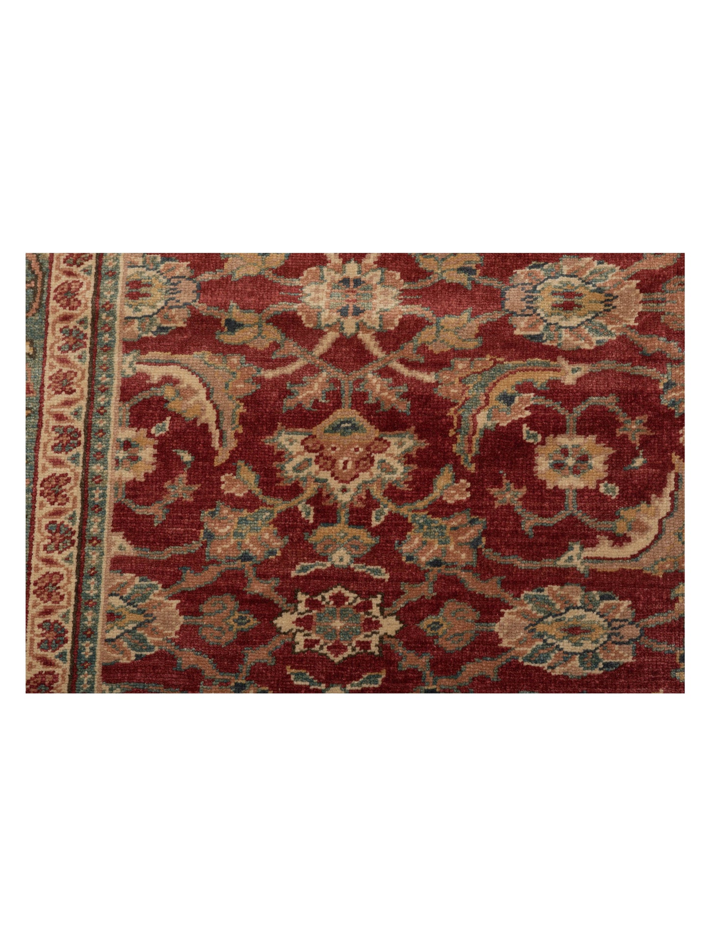 Antique Loom 97588 Rust Blue 5.7x7.5 Hand Knotted Rug