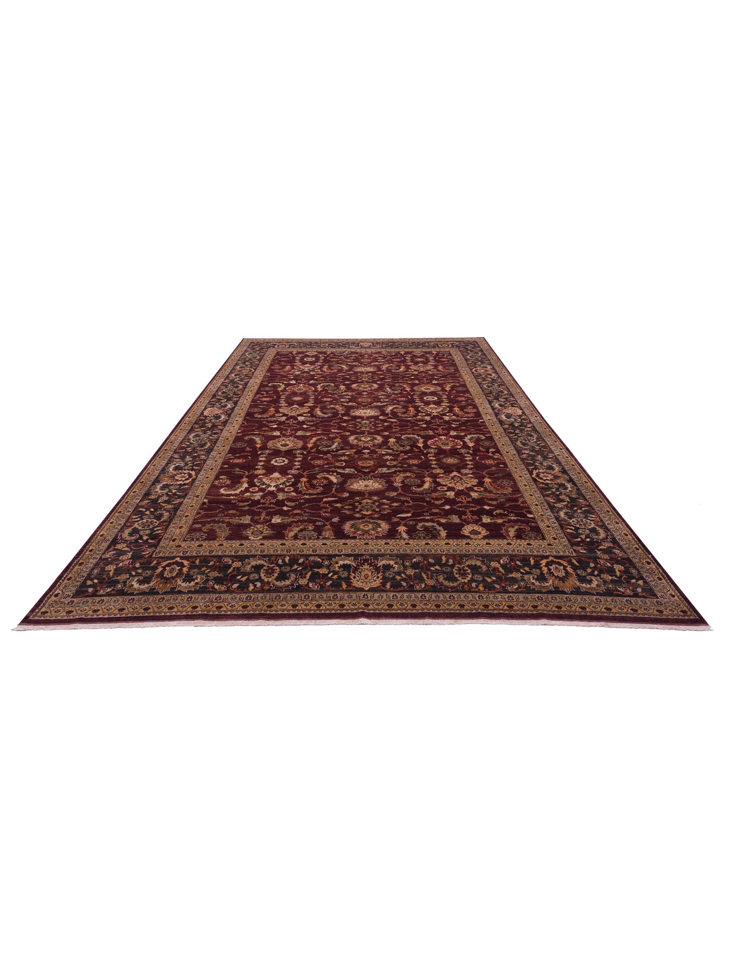 Narin Cemile Plum Charcoal 10.5x13.7 Hand Knotted Rug